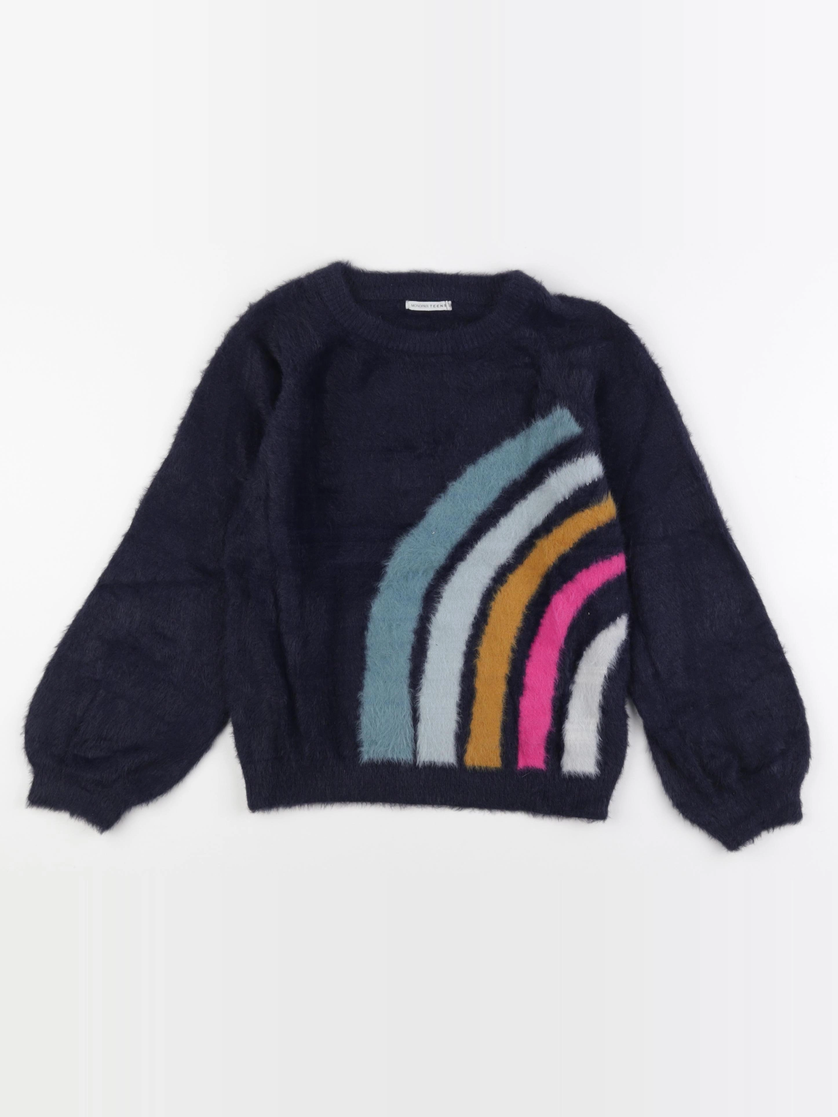 Monoprix - pull bleu - 12 ans