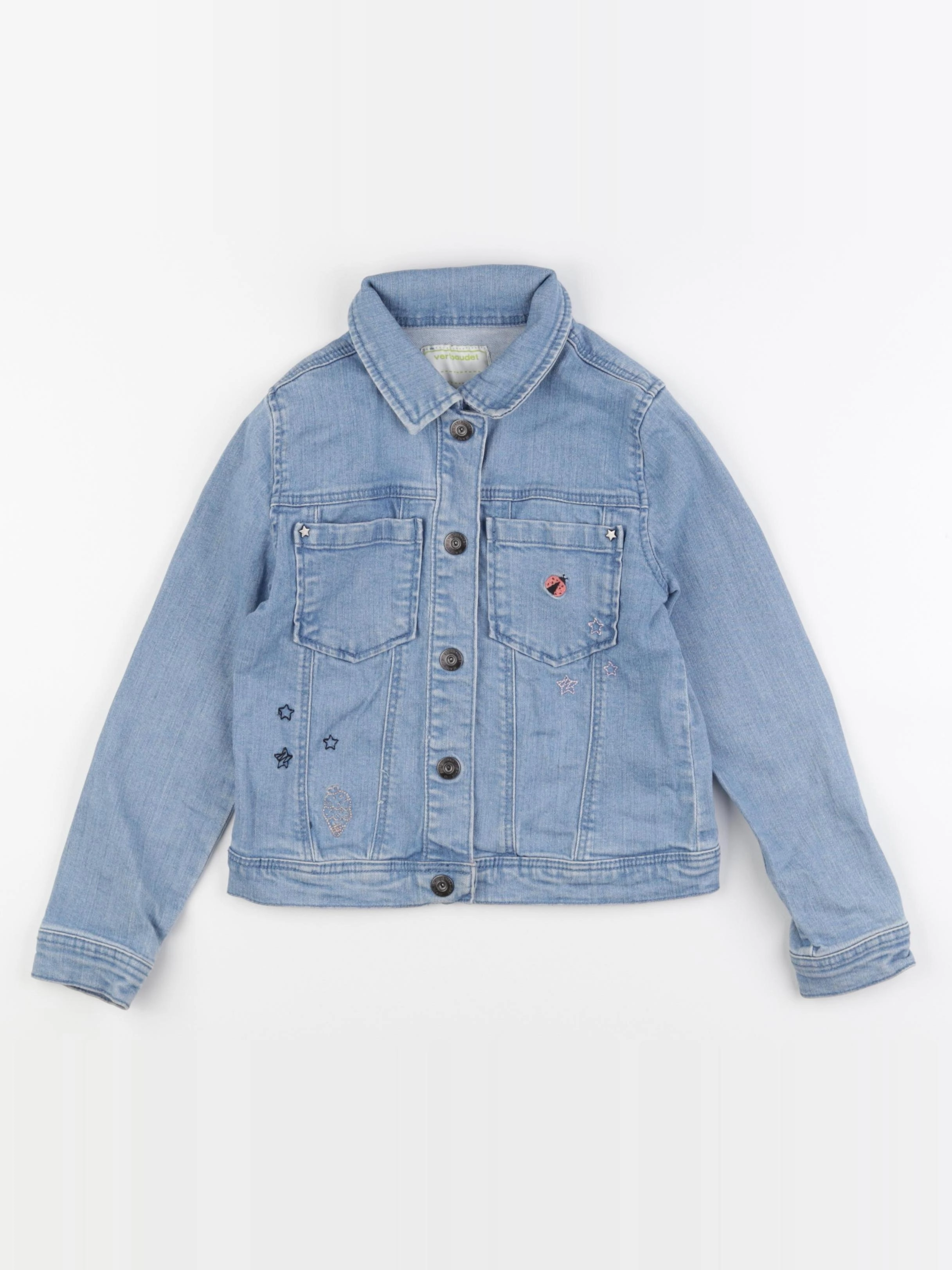 Vertbaudet - veste imprimé au dos bleu - 8 ans