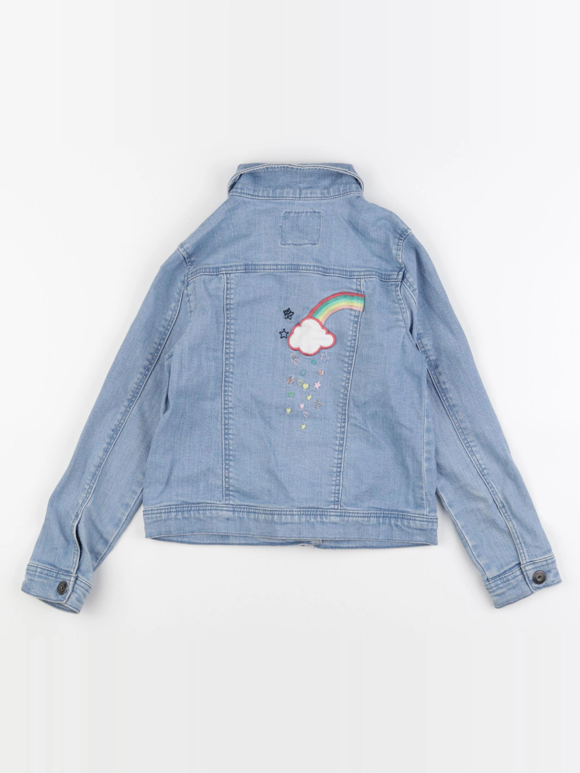 Vertbaudet - veste imprimé au dos bleu - 8 ans