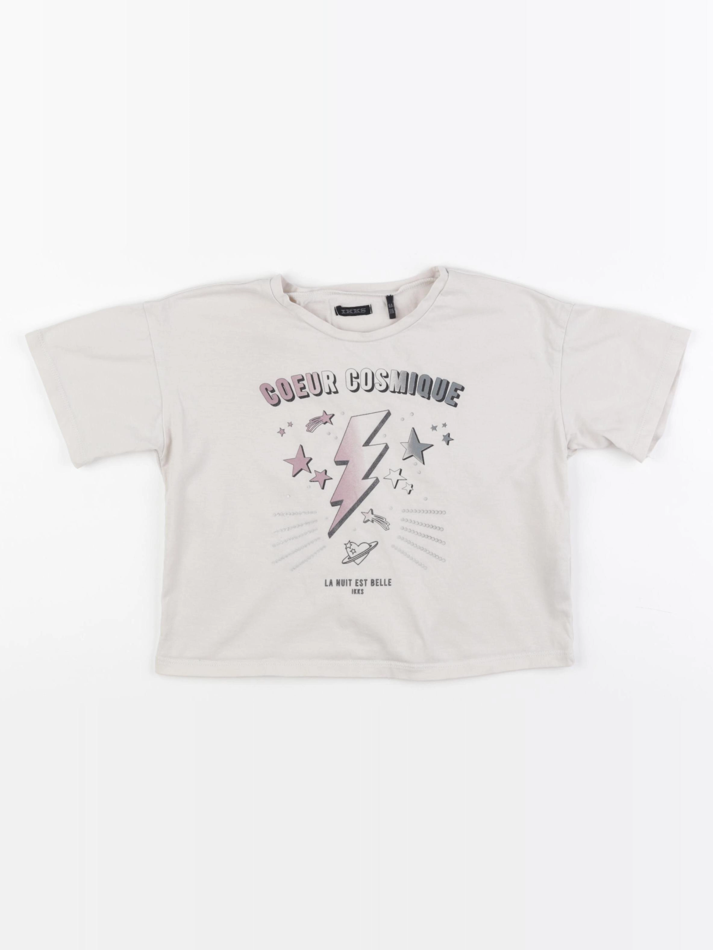 IKKS - tee-shirt beige - 6 ans