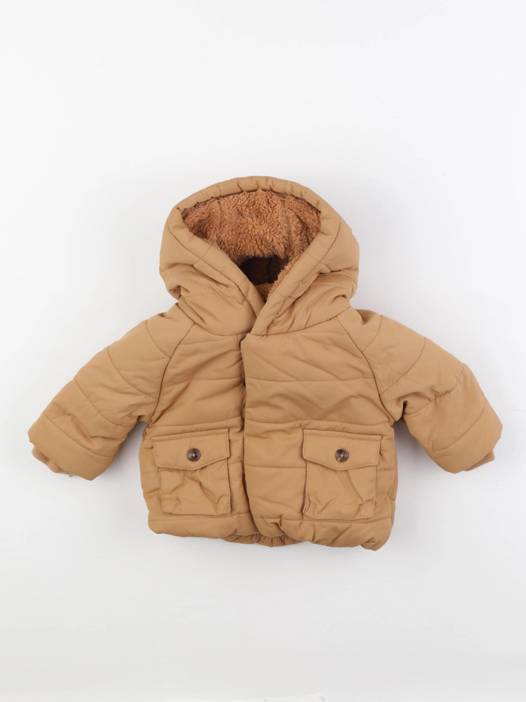 Vertbaudet - doudoune marron - 6 mois