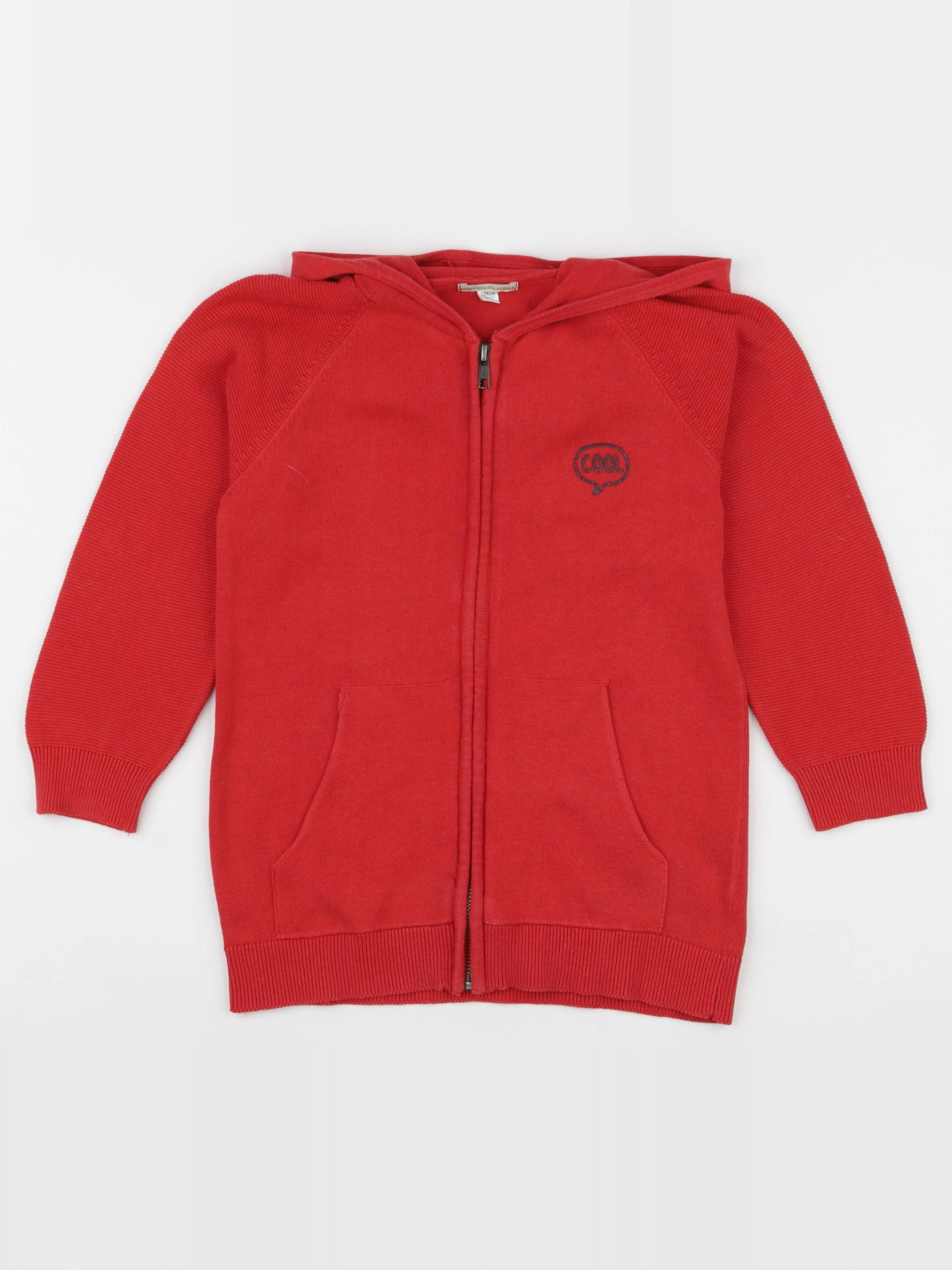 Vertbaudet - pull rouge - 8 ans