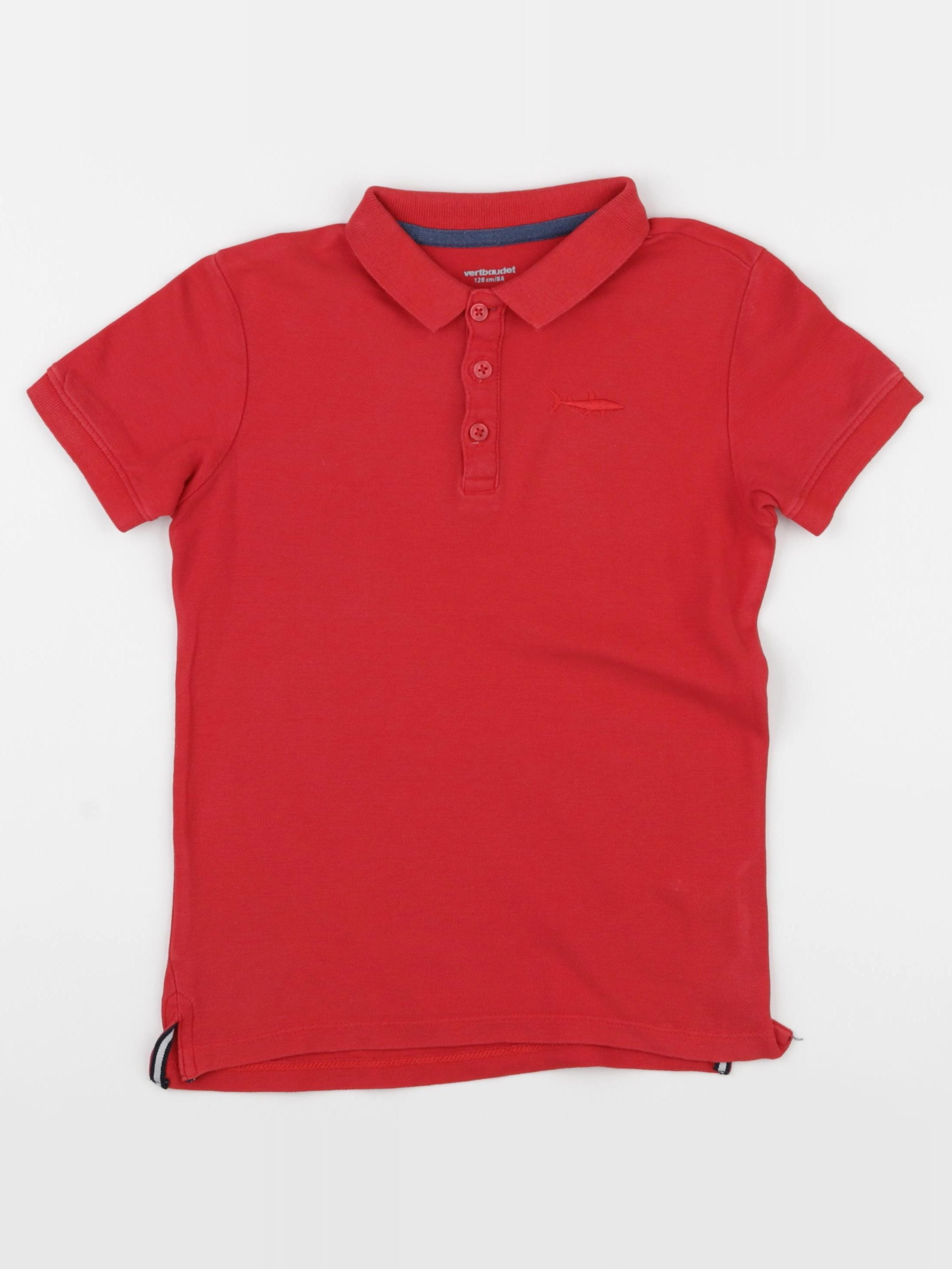 Vertbaudet - polo rouge - 8 ans