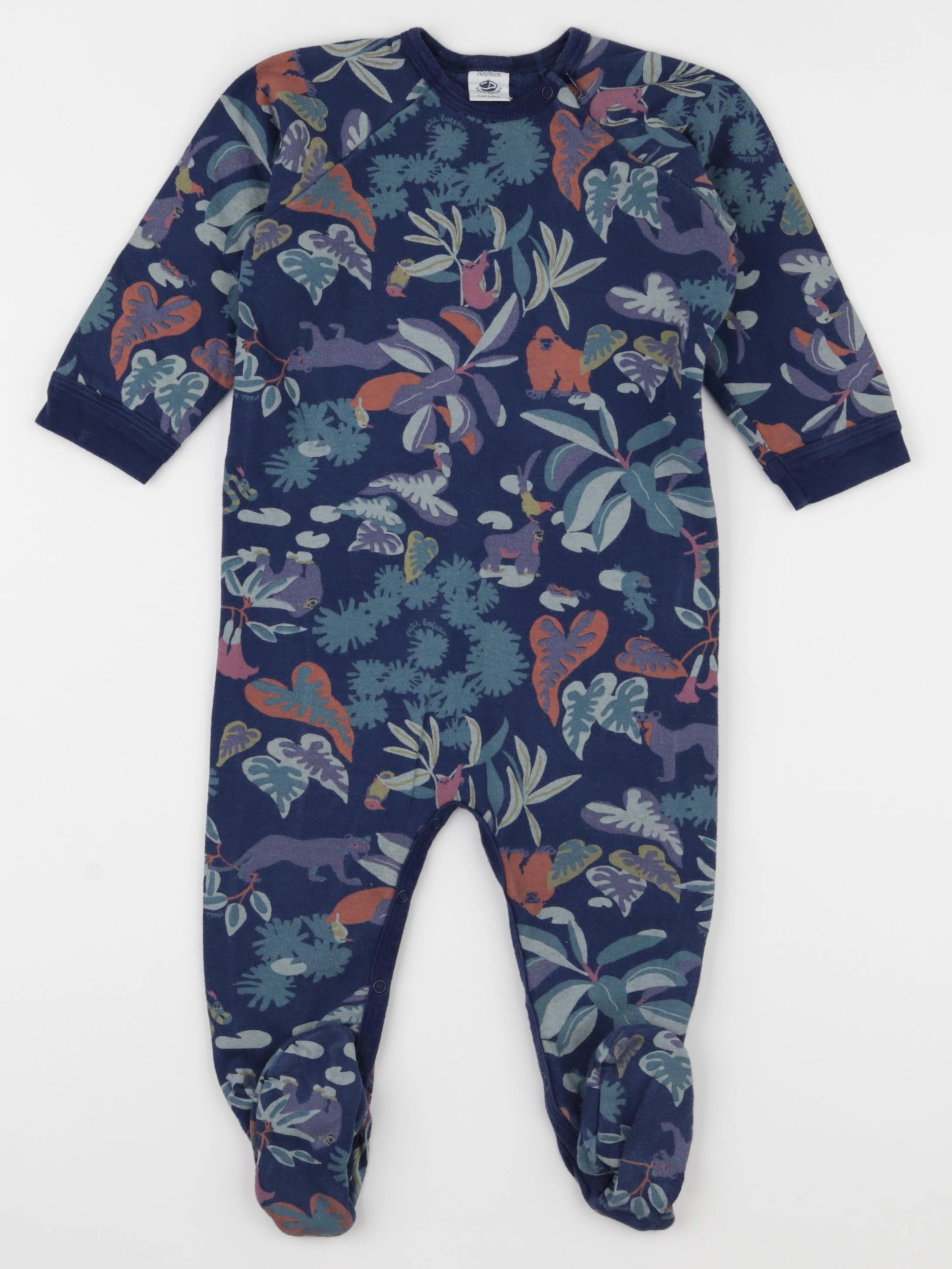 Petit Bateau - pyjama coton bleu - 24 mois