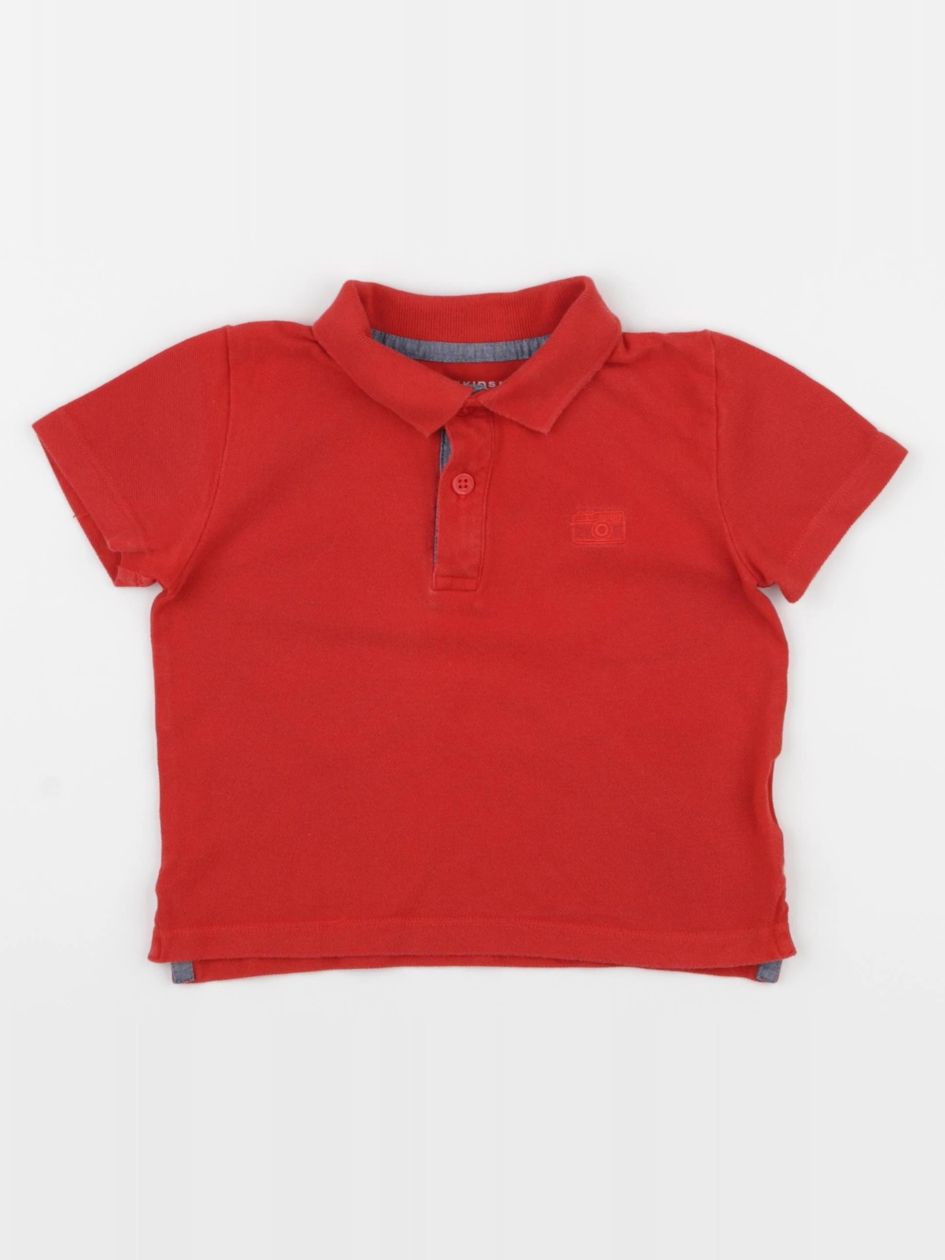 Monoprix - polo rouge - 3 ans