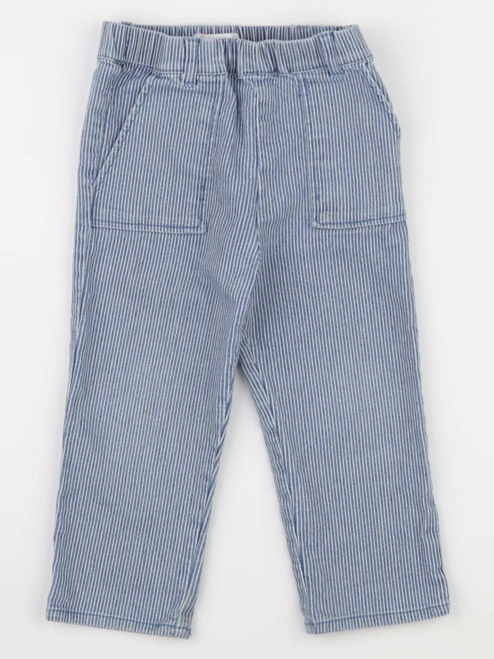 Cadet Rousselle - pantalon bleu, blanc - 24 mois