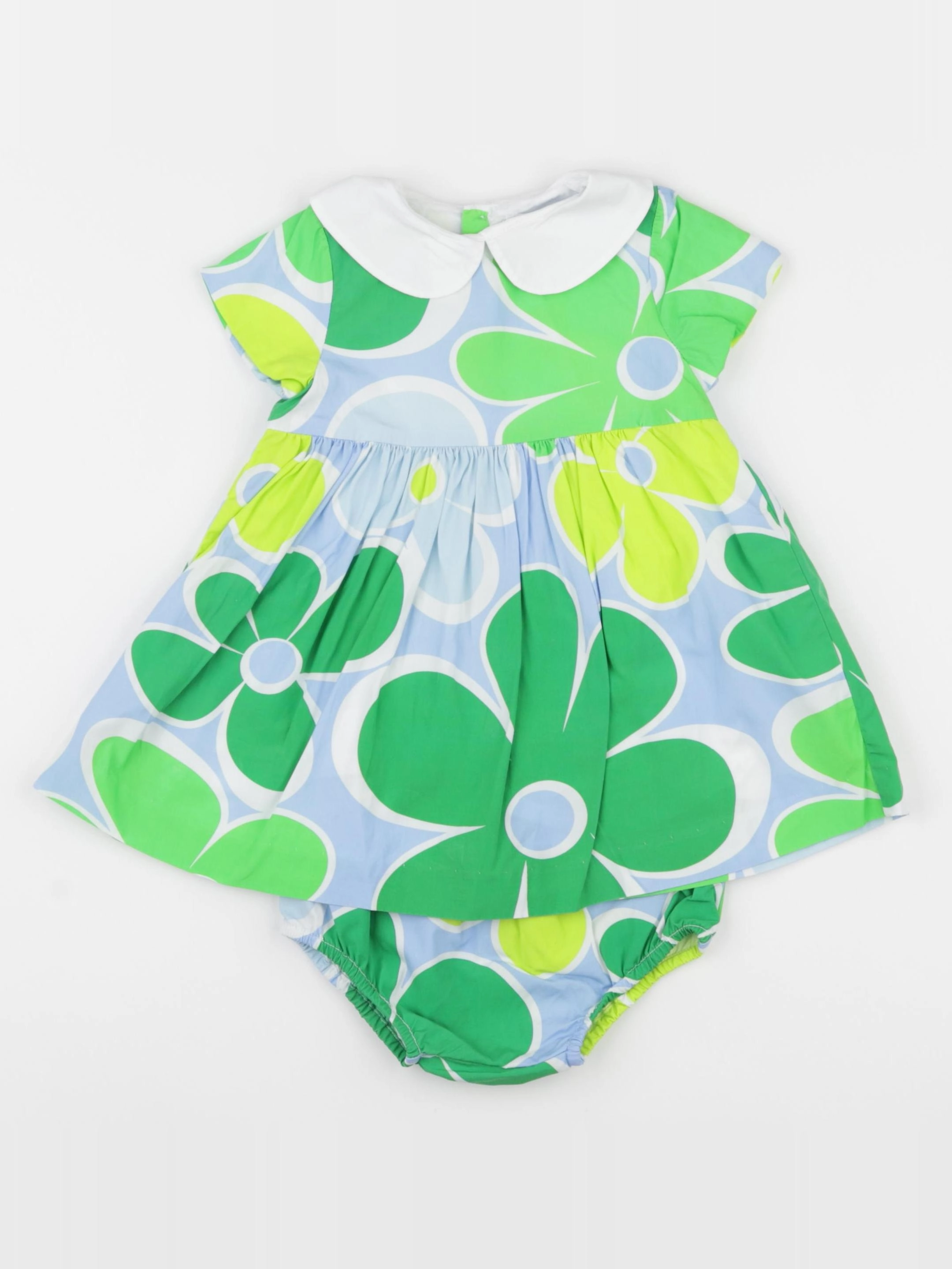 Jacadi - robe bleu, vert - 18 mois