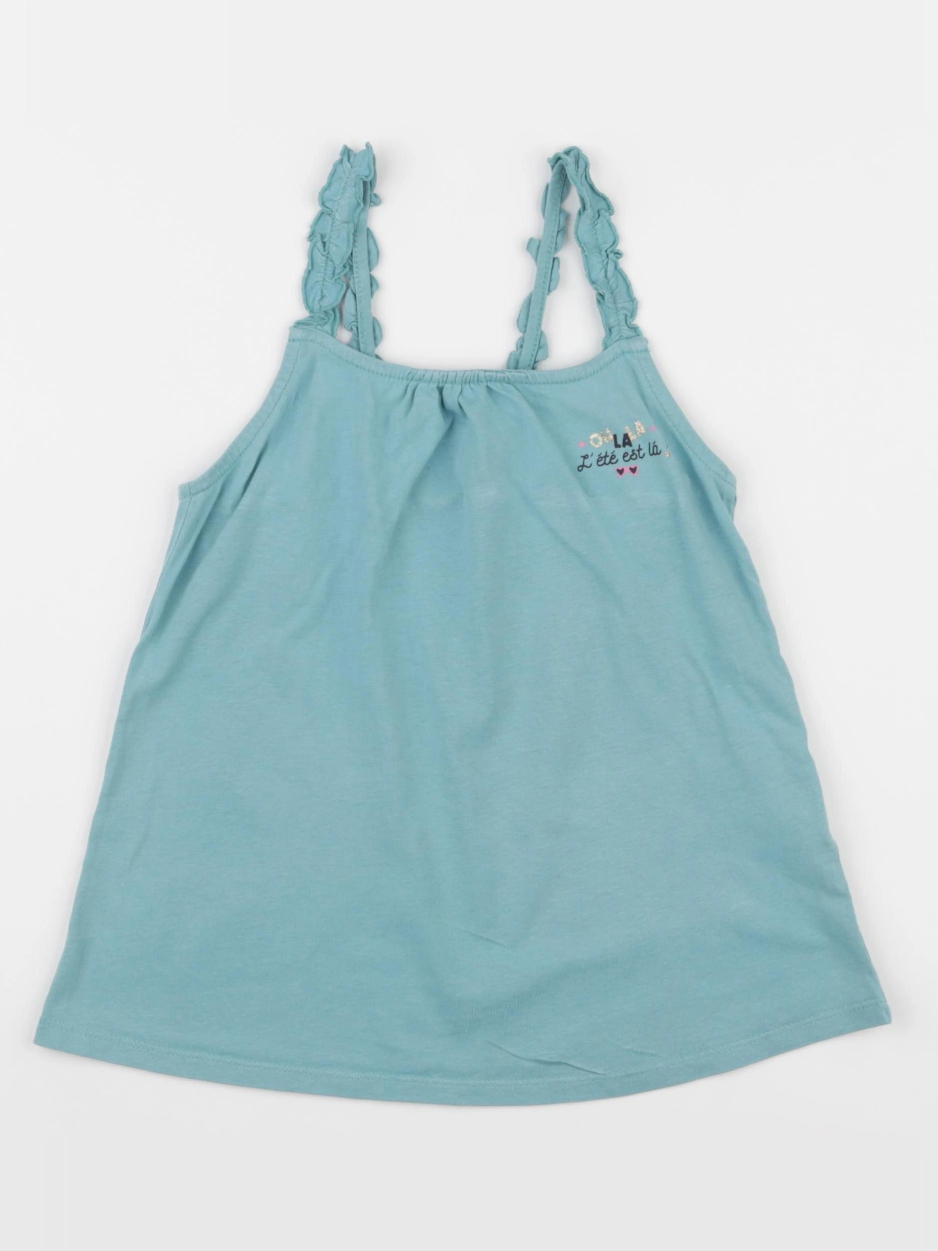 Vertbaudet - débardeur vert - 8 ans