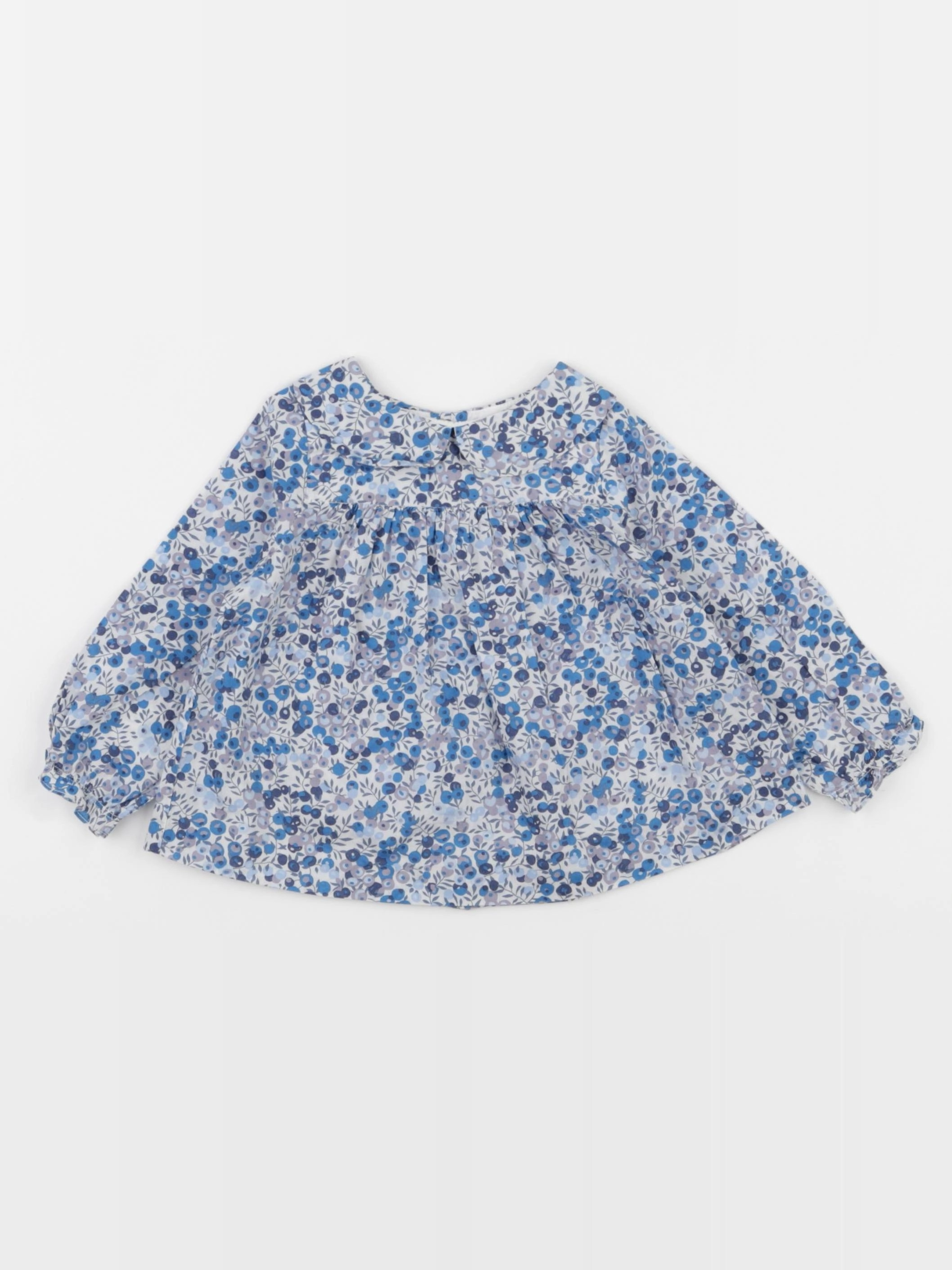 Jacadi - blouse liberty bleu - 12 mois