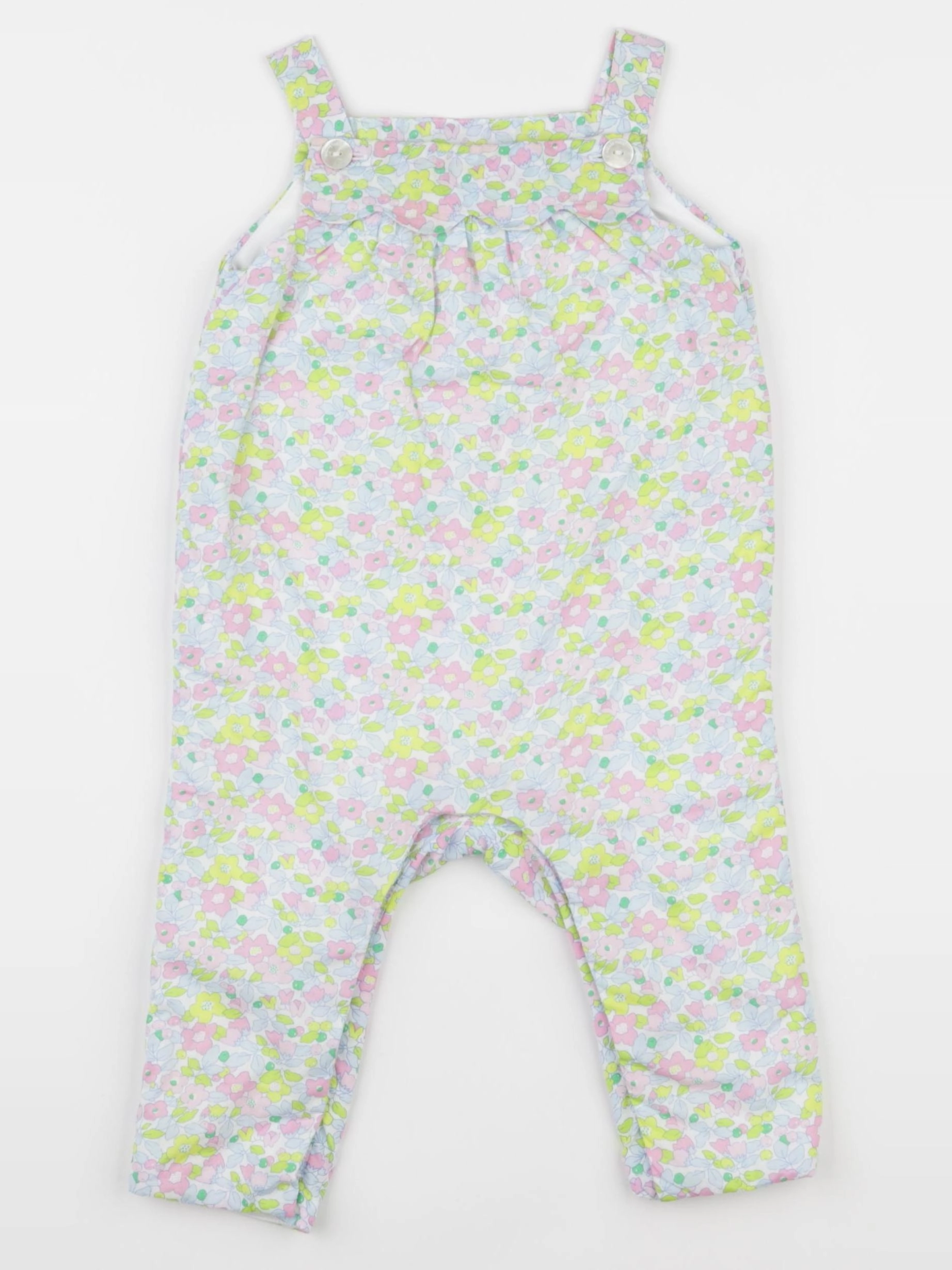 Jacadi - salopette doublé, liberty multicolore - 12 mois