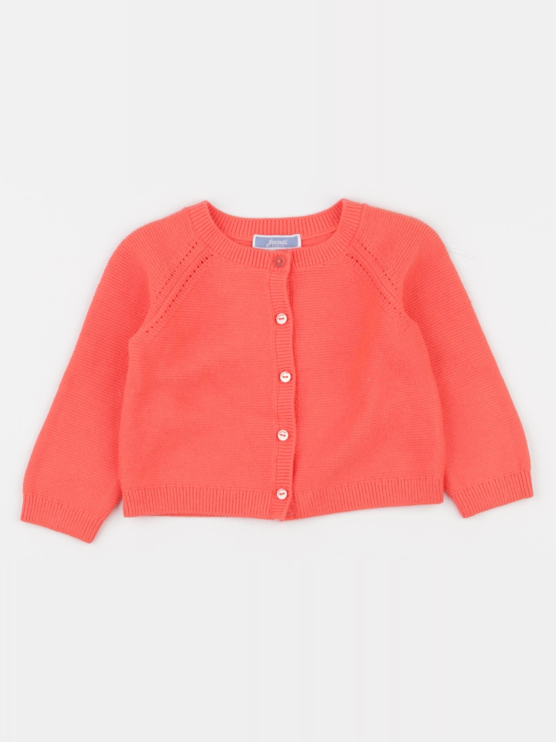 Jacadi - gilet orange - 12 mois