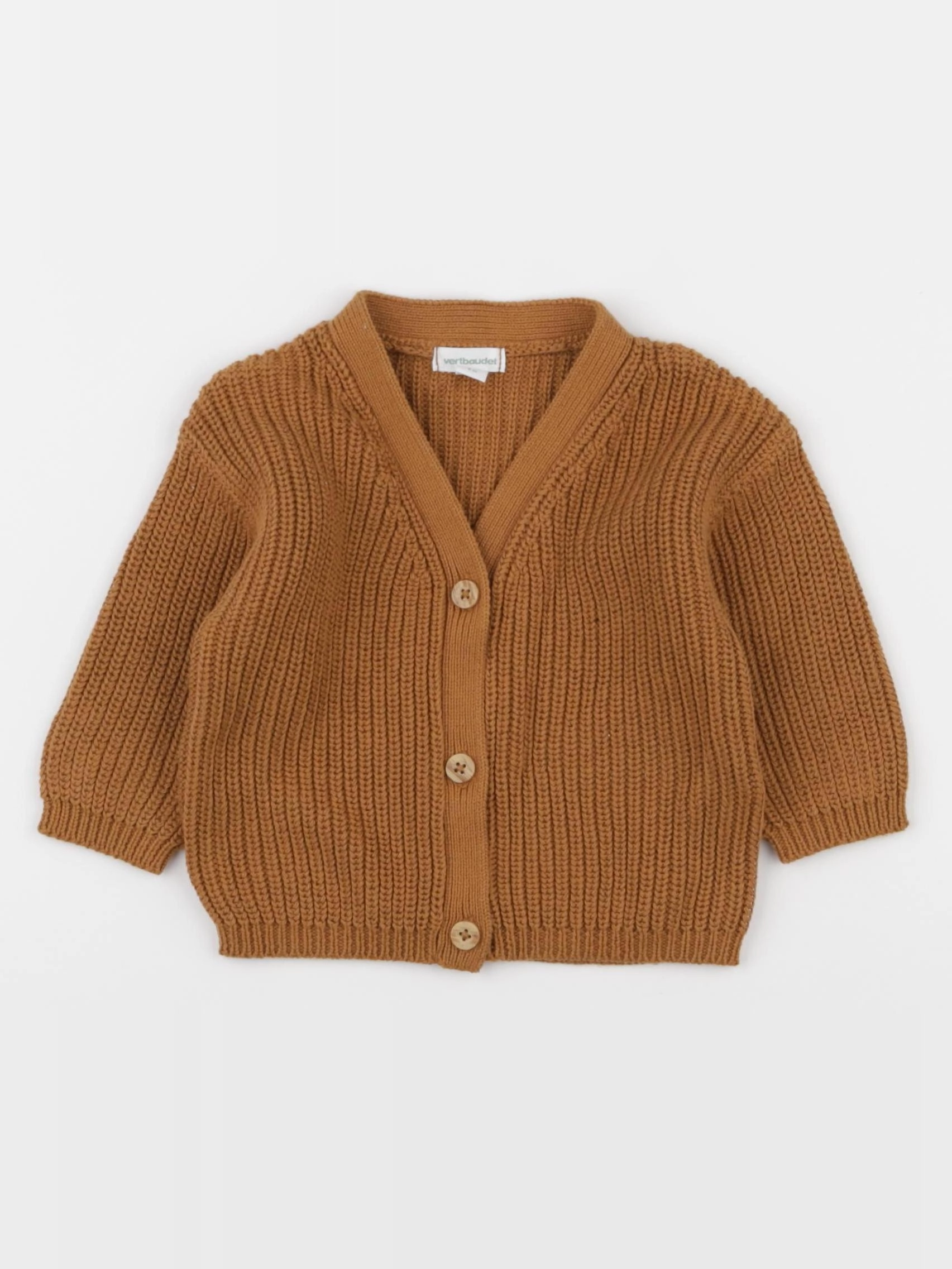 Vertbaudet - gilet marron - 6 mois