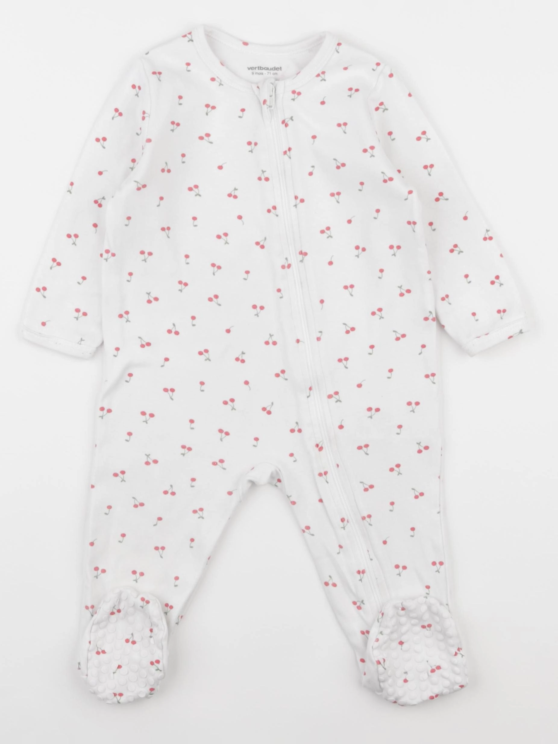 Vertbaudet - pyjama coton rose - 9 mois