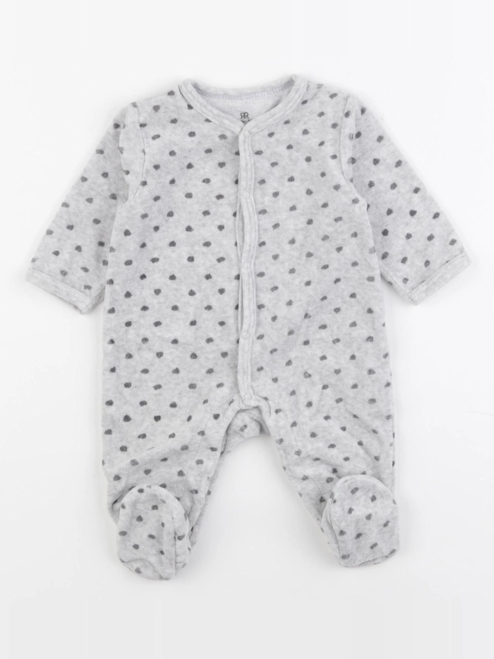 La Redoute - pyjama velours gris - 3 mois