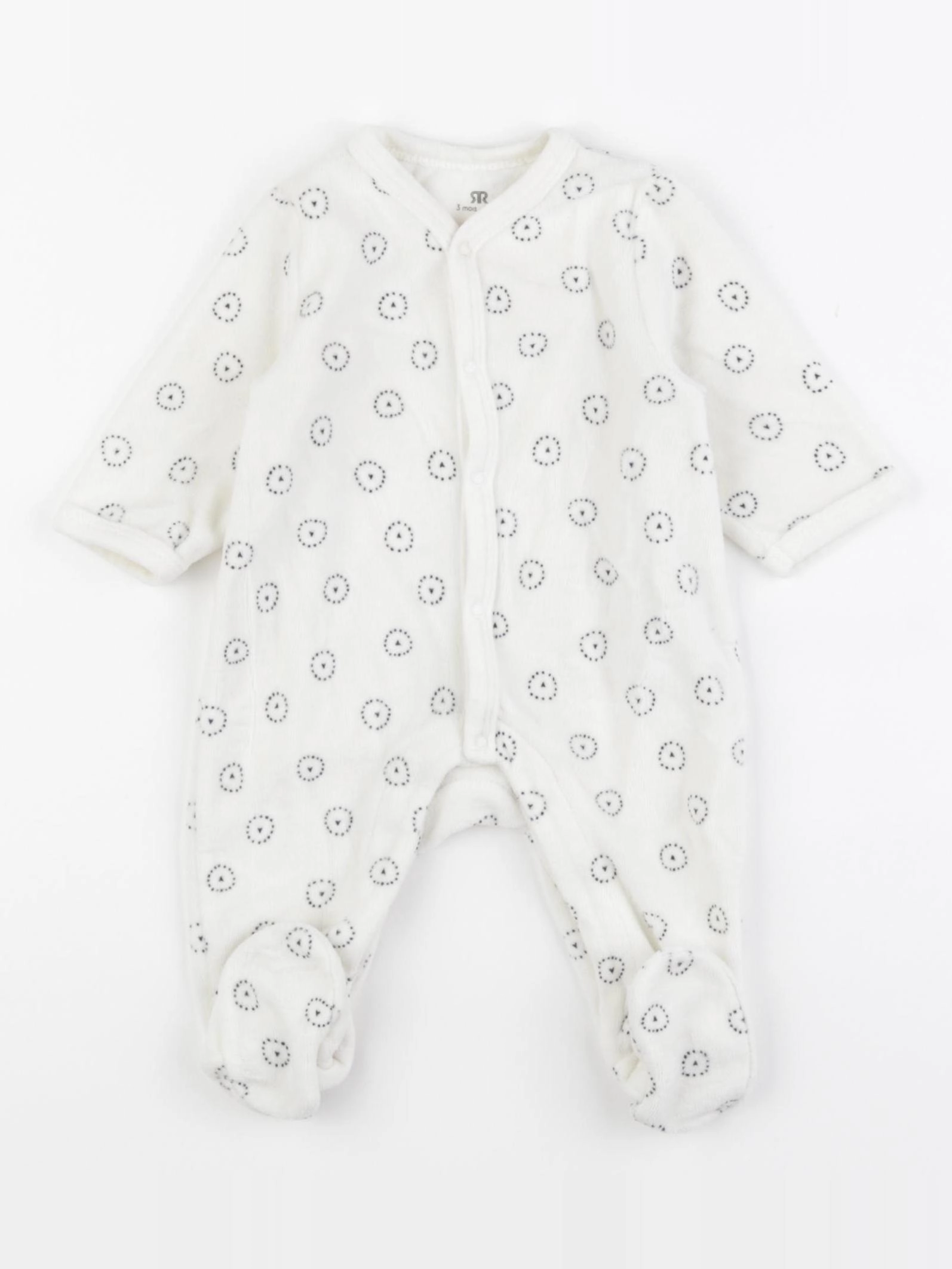La Redoute - pyjama velours blanc - 3 mois