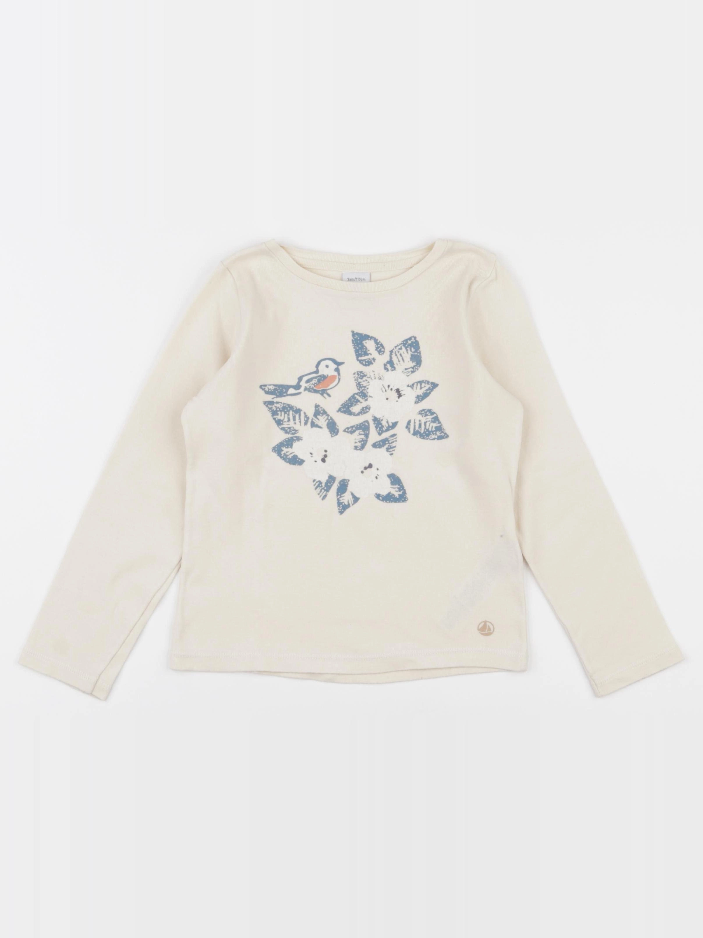 Petit Bateau - tee-shirt beige - 5 ans