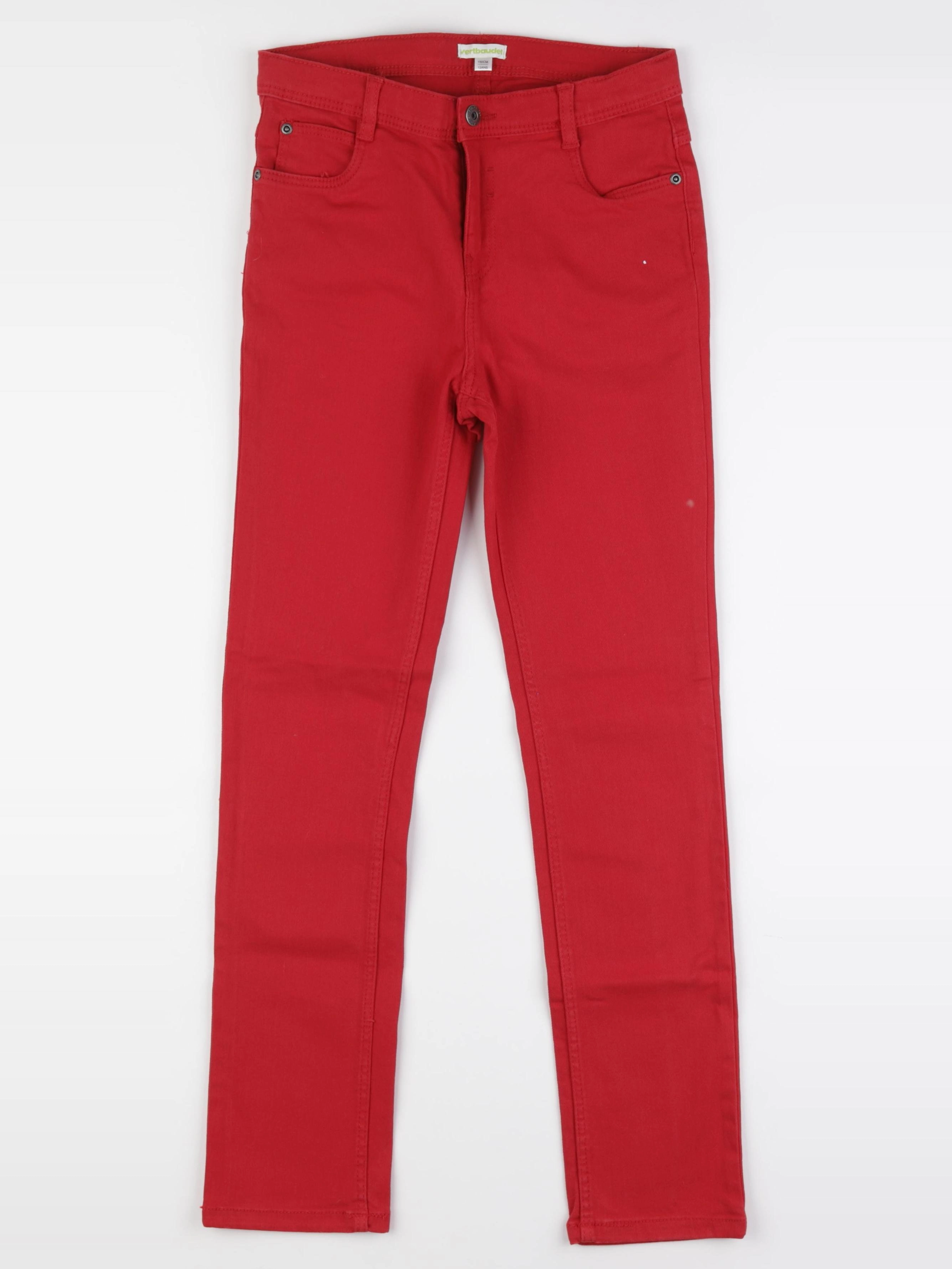 Vertbaudet - jean rouge - 12 ans