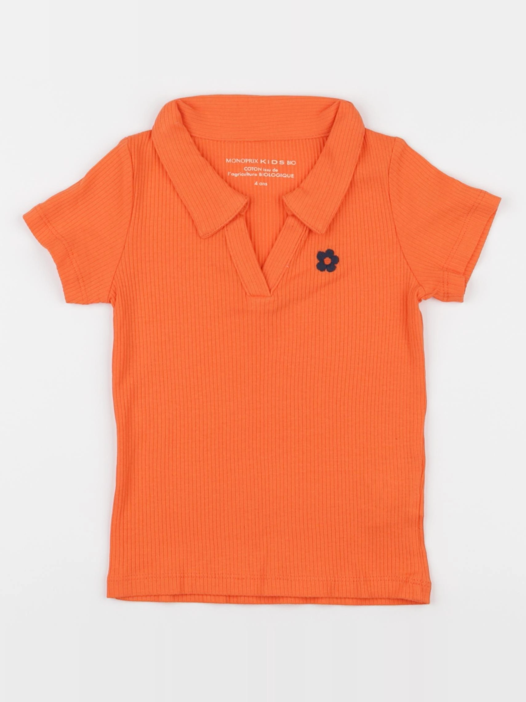 Monoprix - tee-shirt orange - 4 ans