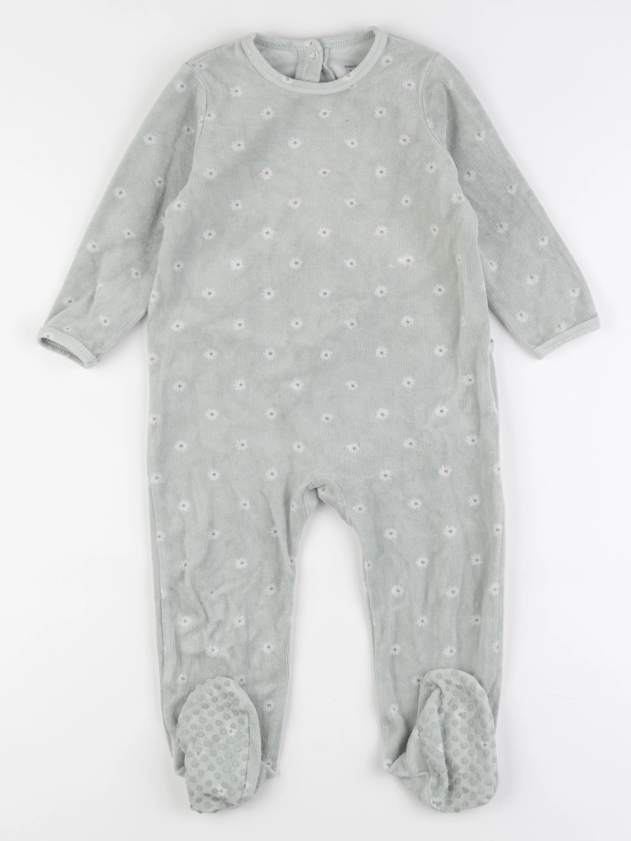 Vertbaudet - pyjama velours vert - 3 ans