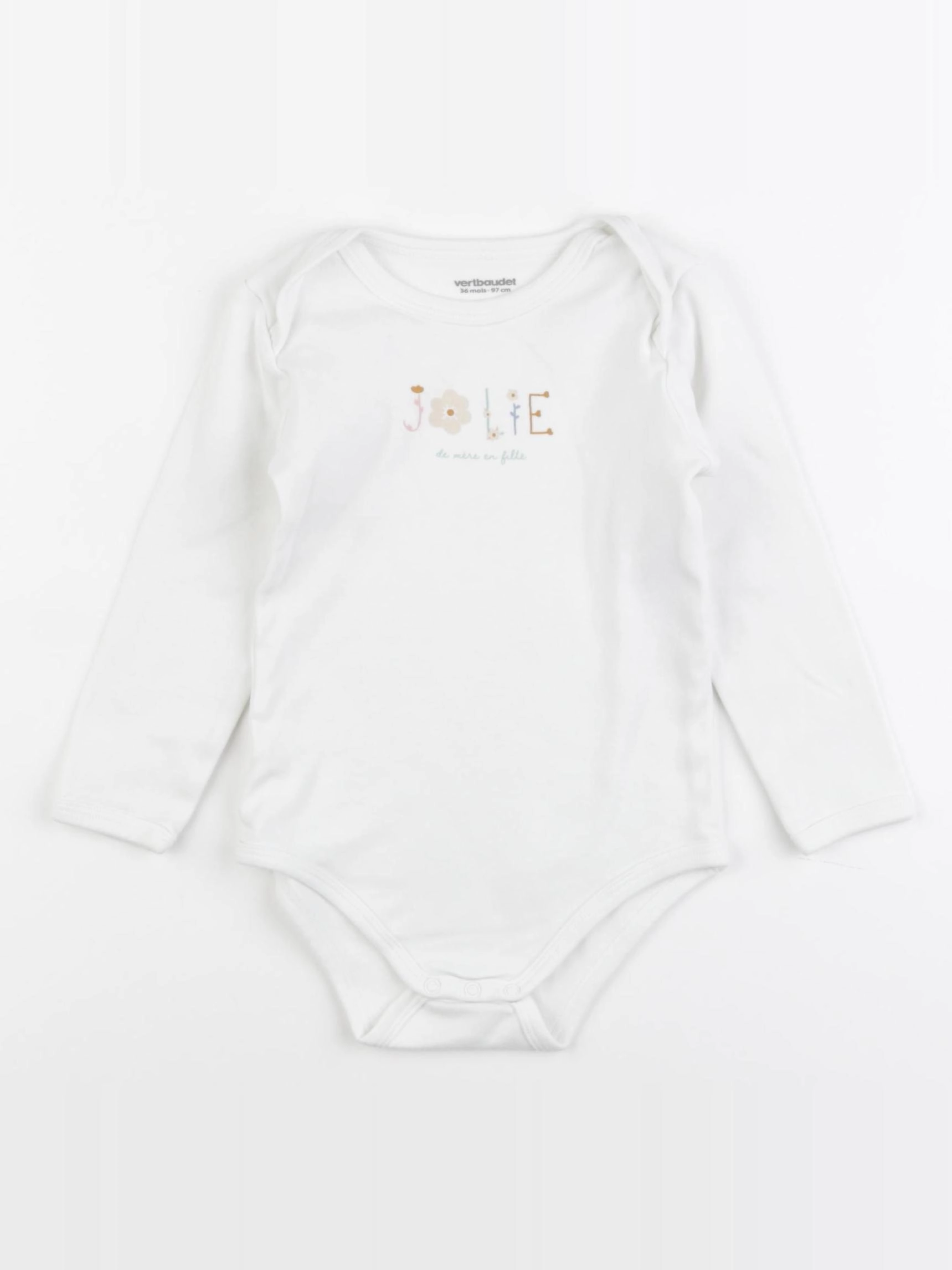 Vertbaudet - body blanc - 36 mois