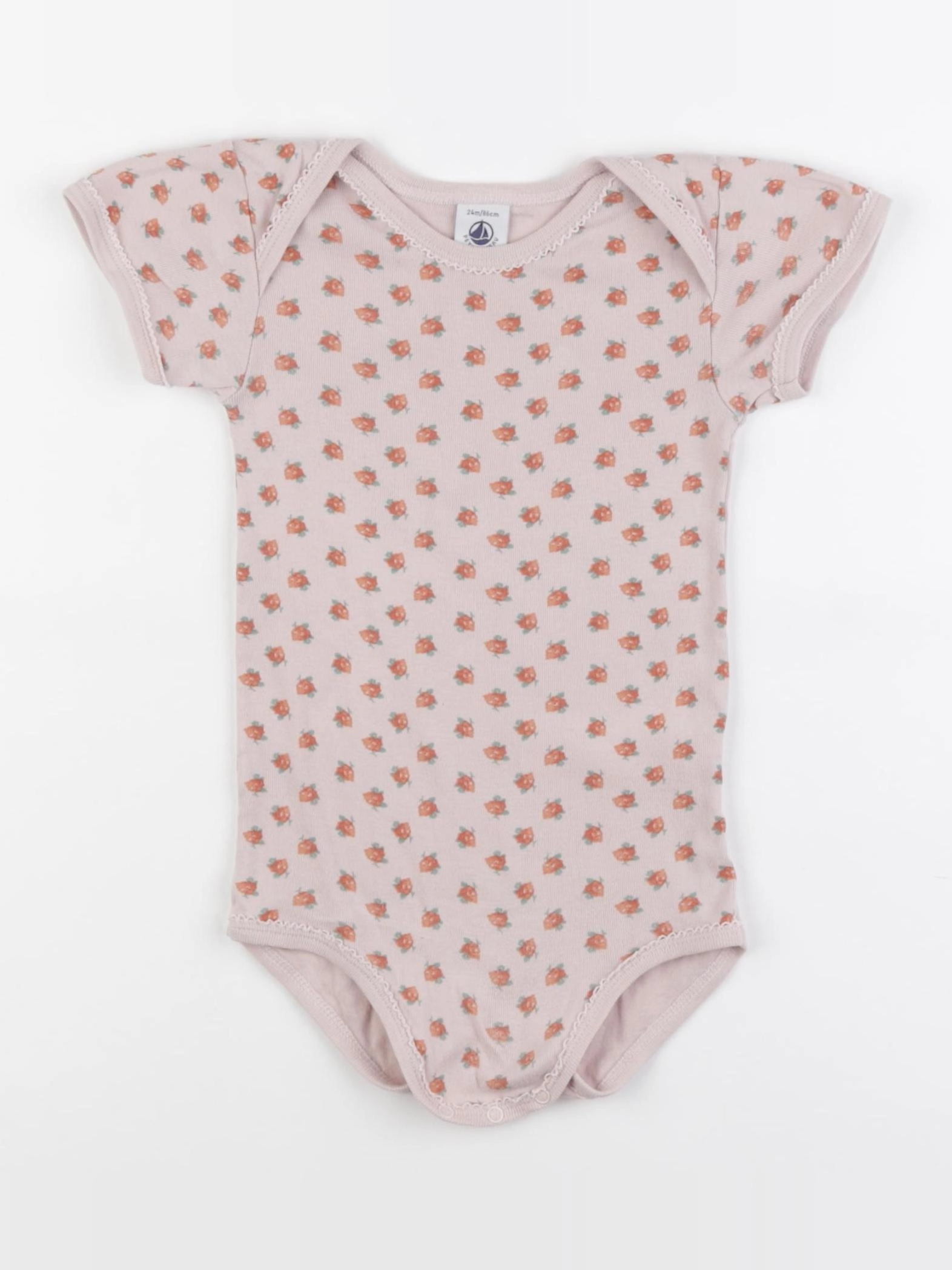 Petit Bateau - body rose - 24 mois