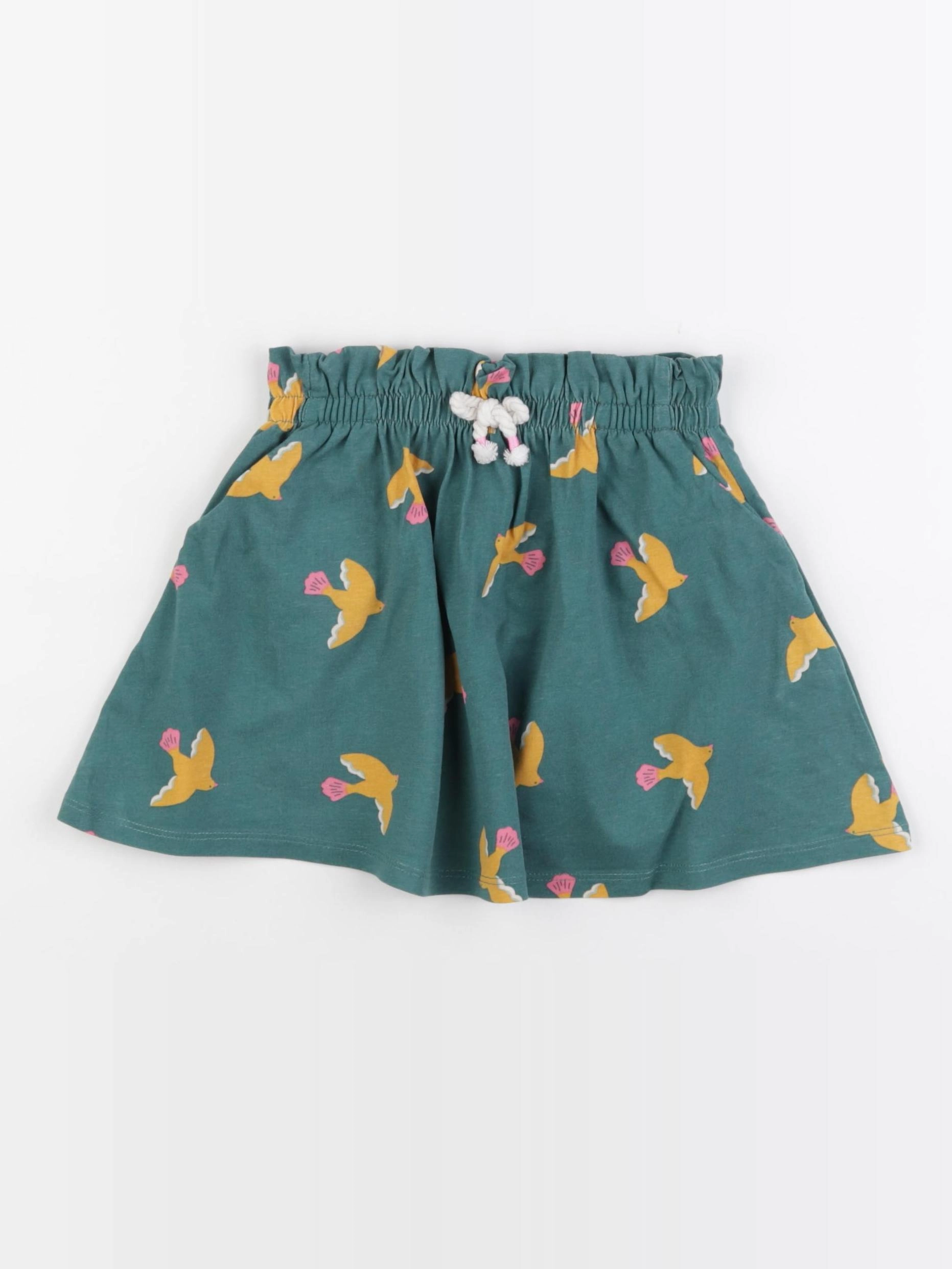 Vertbaudet - jupe vert, jaune - 3 ans
