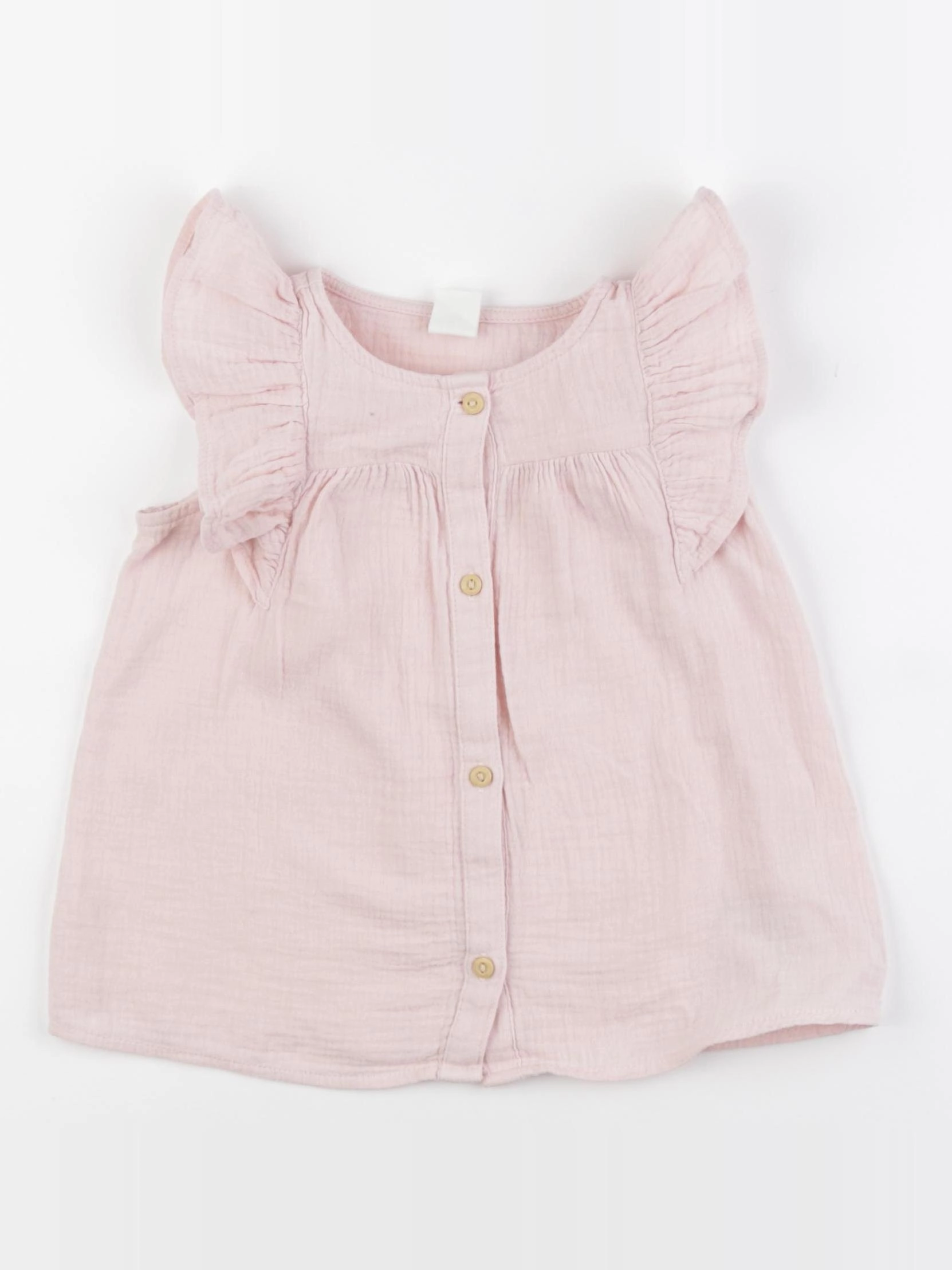 H&M - blouse rose - 12/18 mois