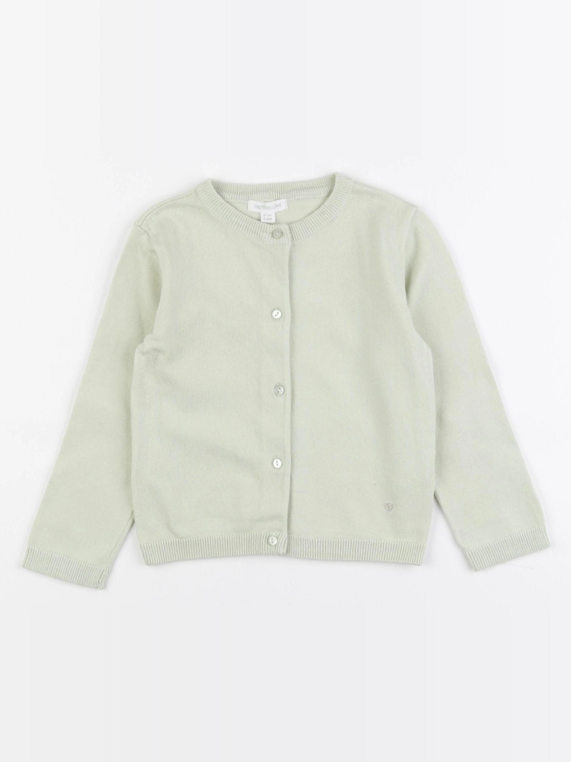 Vertbaudet - gilet vert - 3 ans