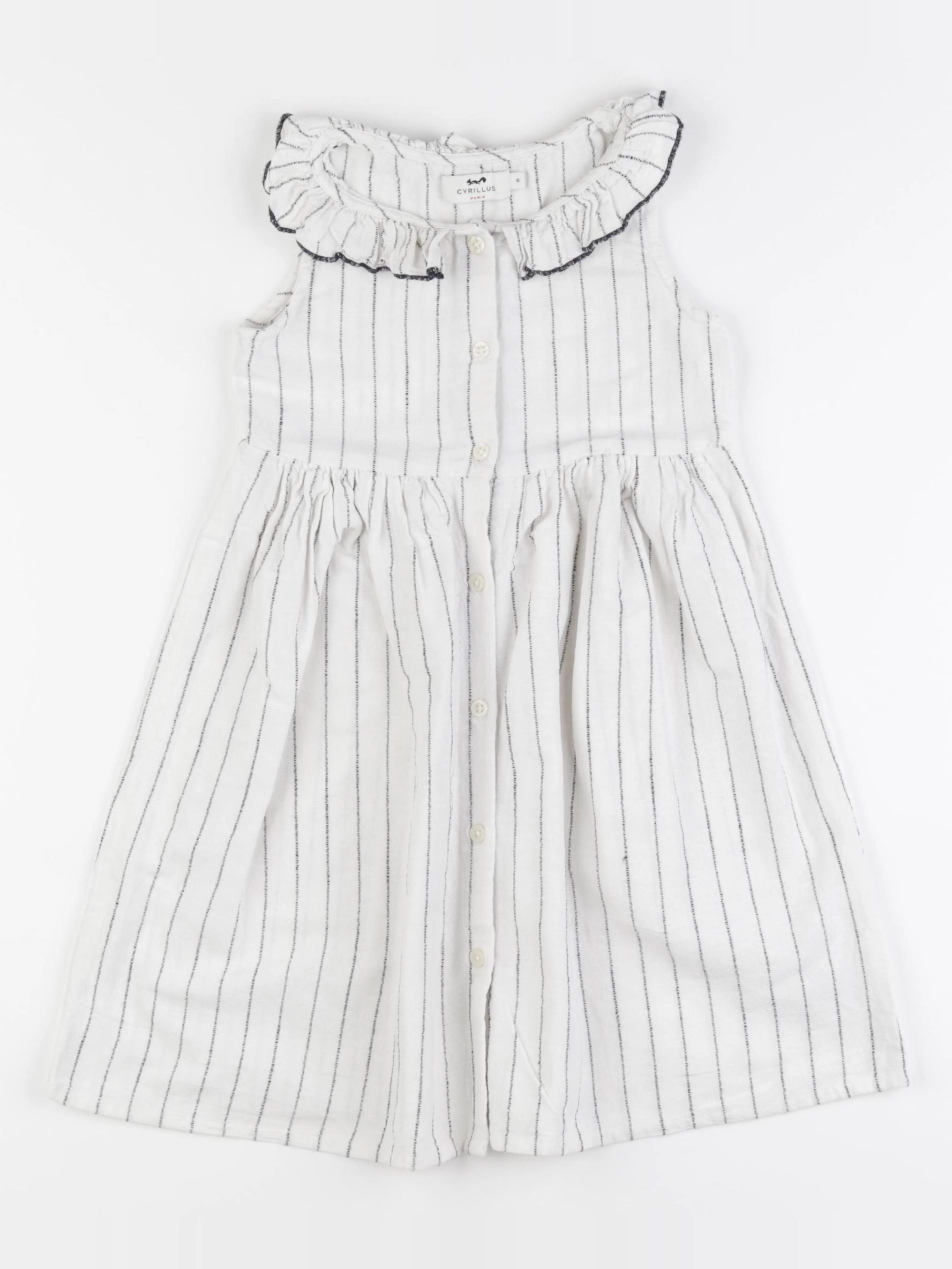 Cyrillus - robe blanc, noir - 6 ans