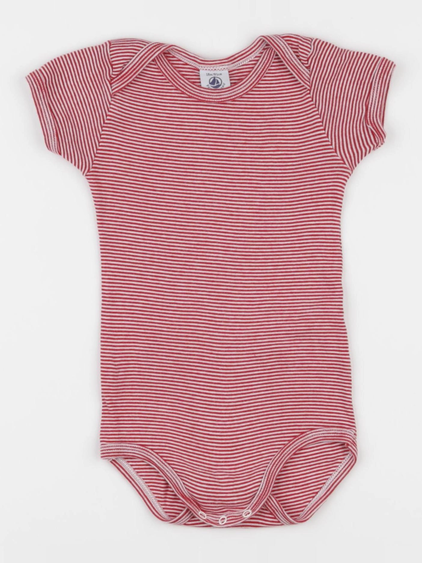 Petit Bateau - body rouge - 18 mois