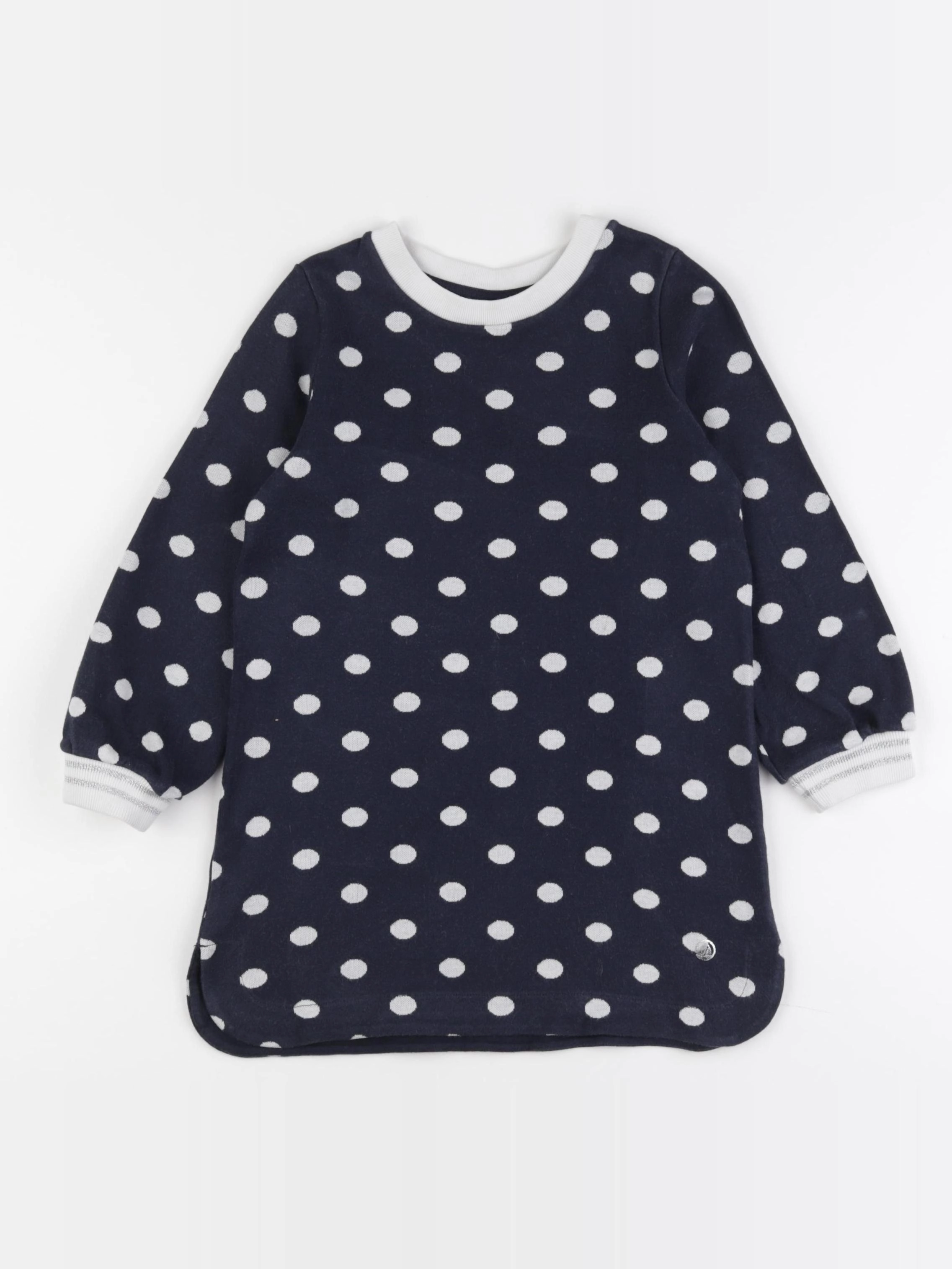 Petit Bateau - robe bleu, blanc - 5 ans