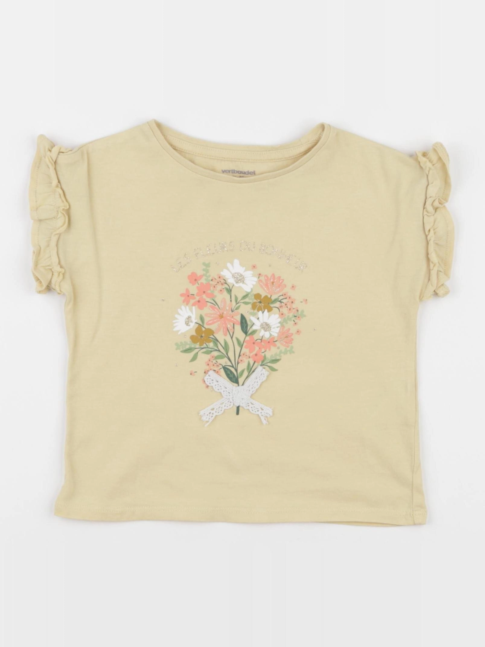 Vertbaudet - tee-shirt jaune - 2 ans