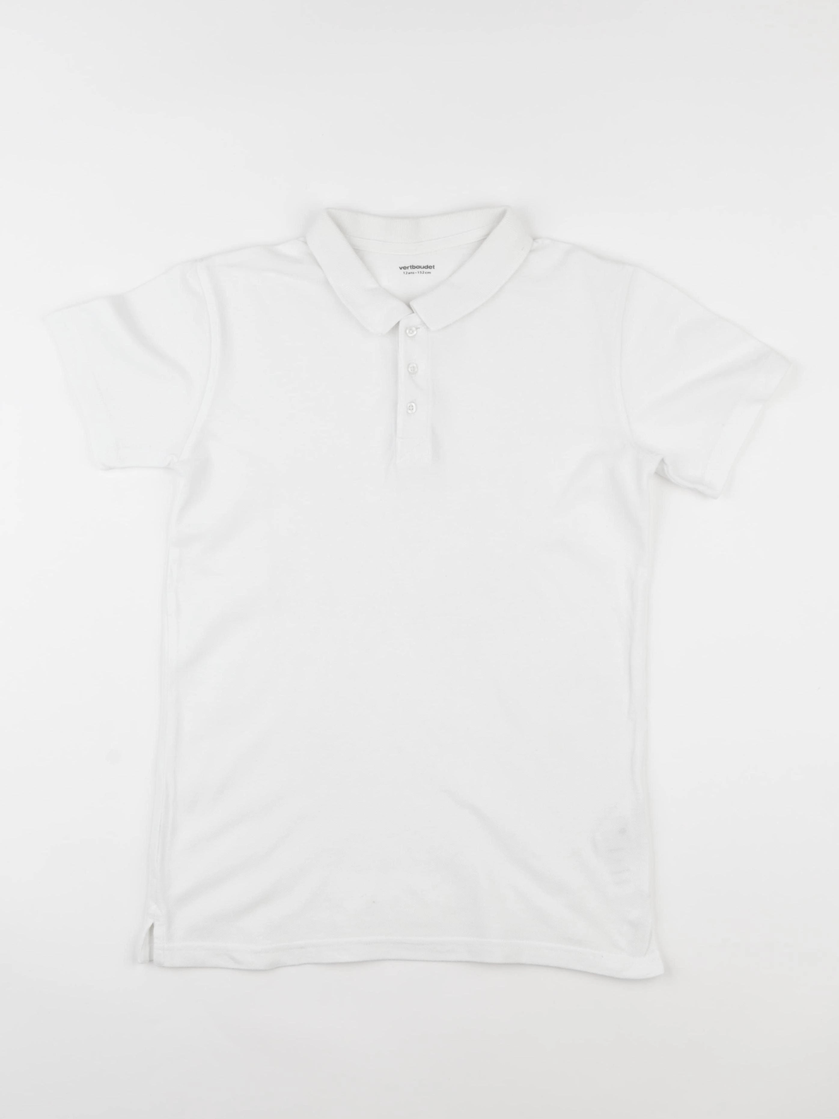 Vertbaudet - polo blanc - 12 ans