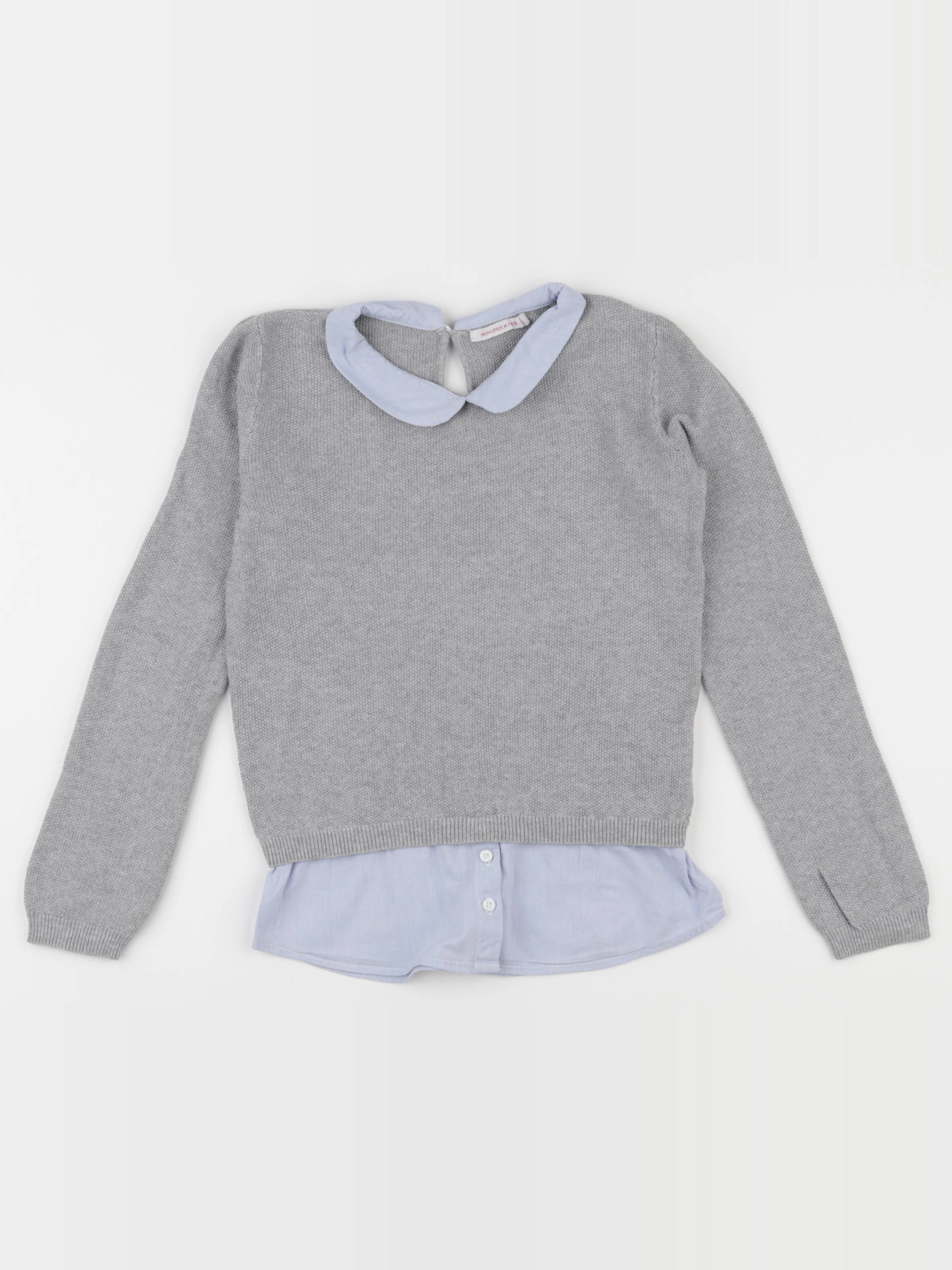 Monoprix - pull gris - 8 ans