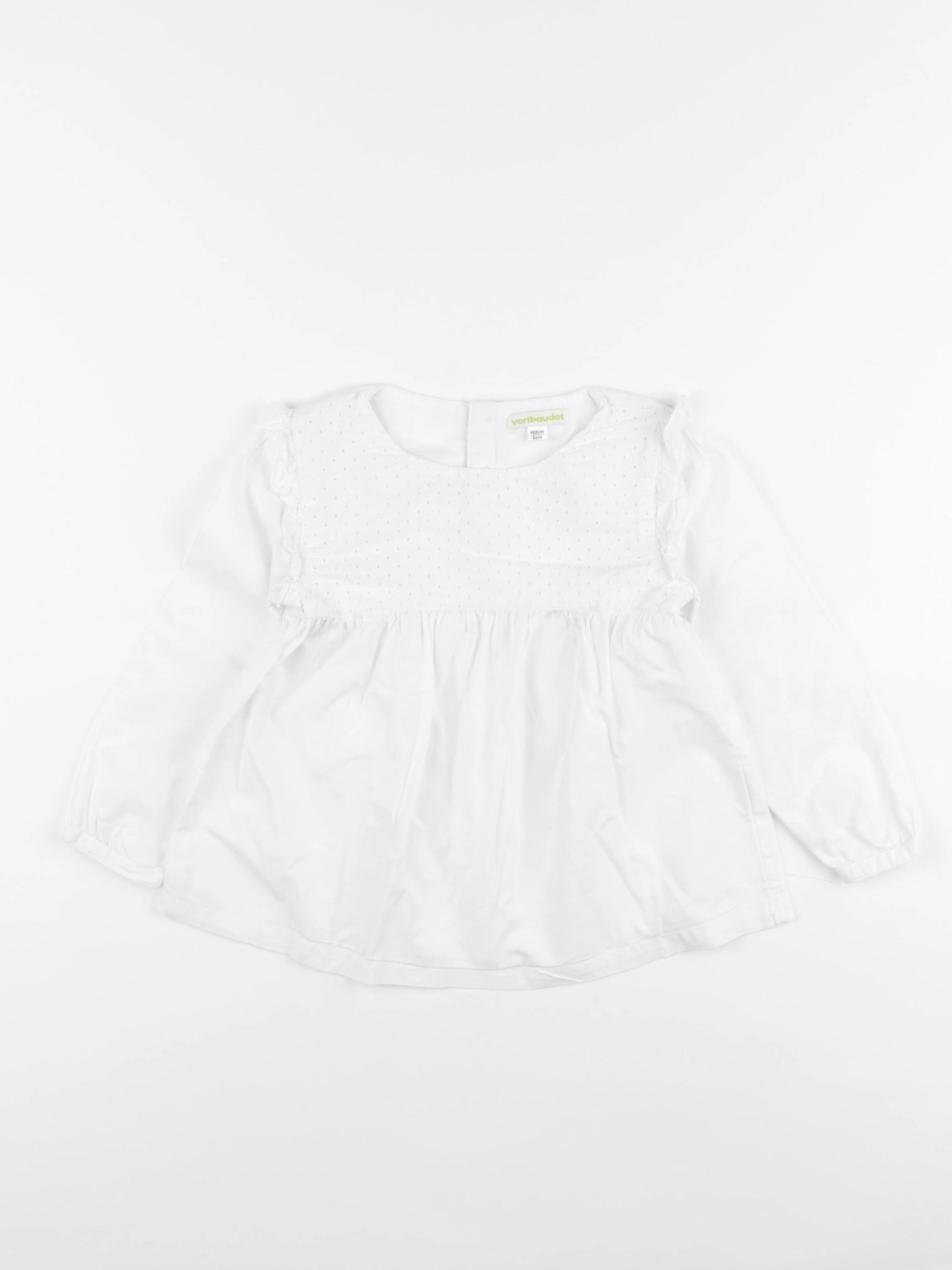 Vertbaudet - blouse blanc - 4 ans