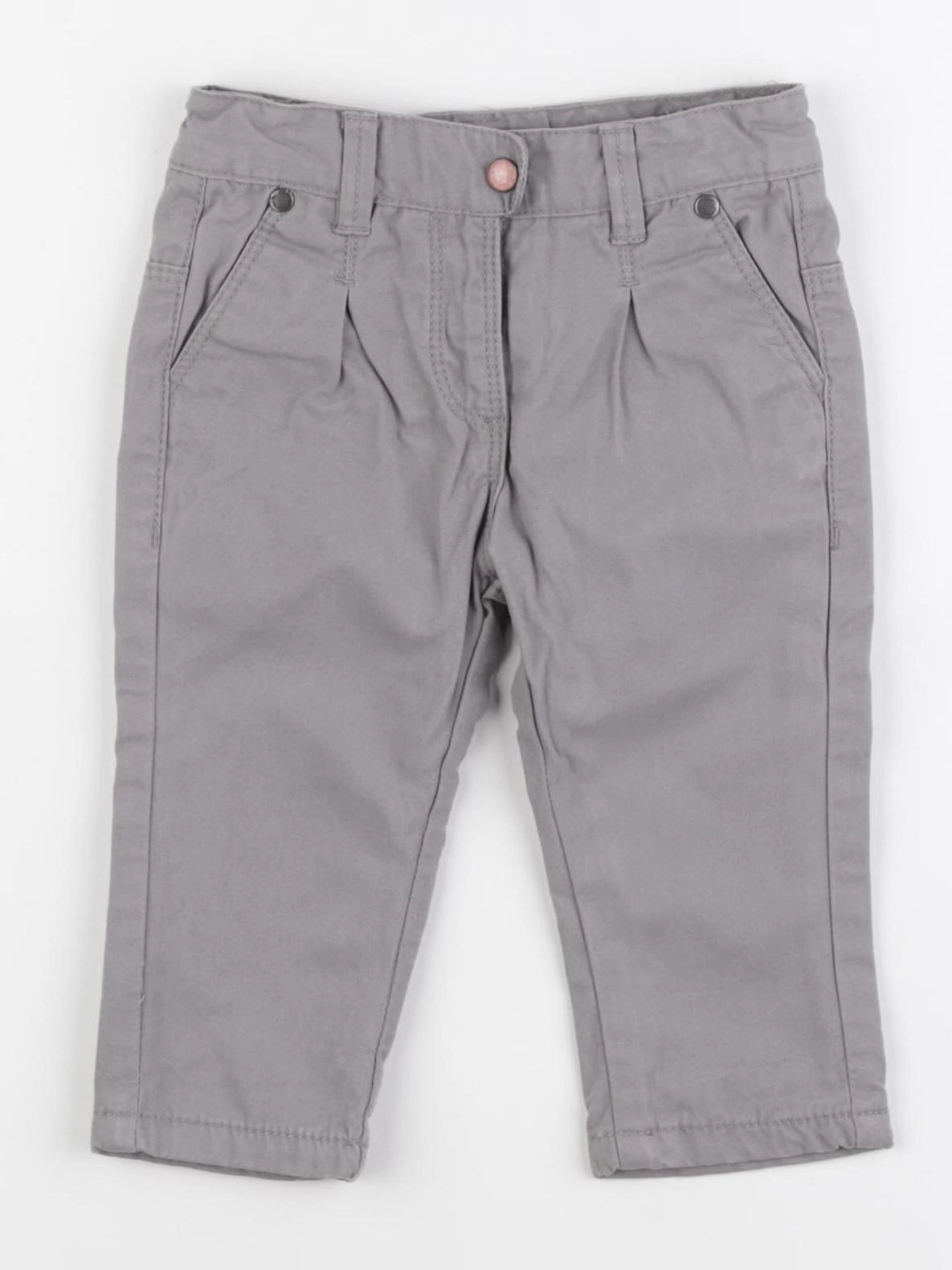 Vertbaudet - pantalon gris - 6 mois
