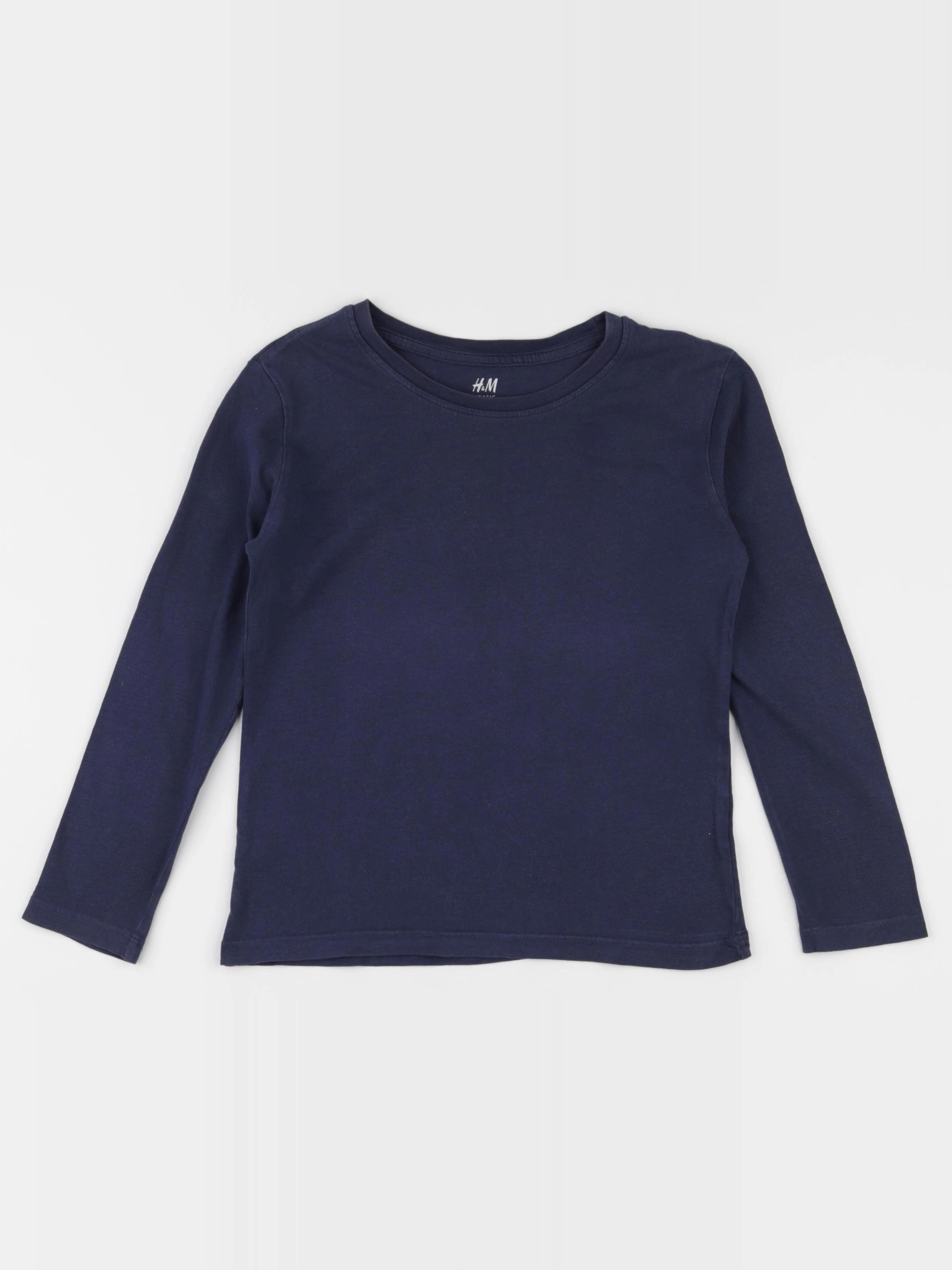 H&M - tee-shirt bleu - 4/6 ans