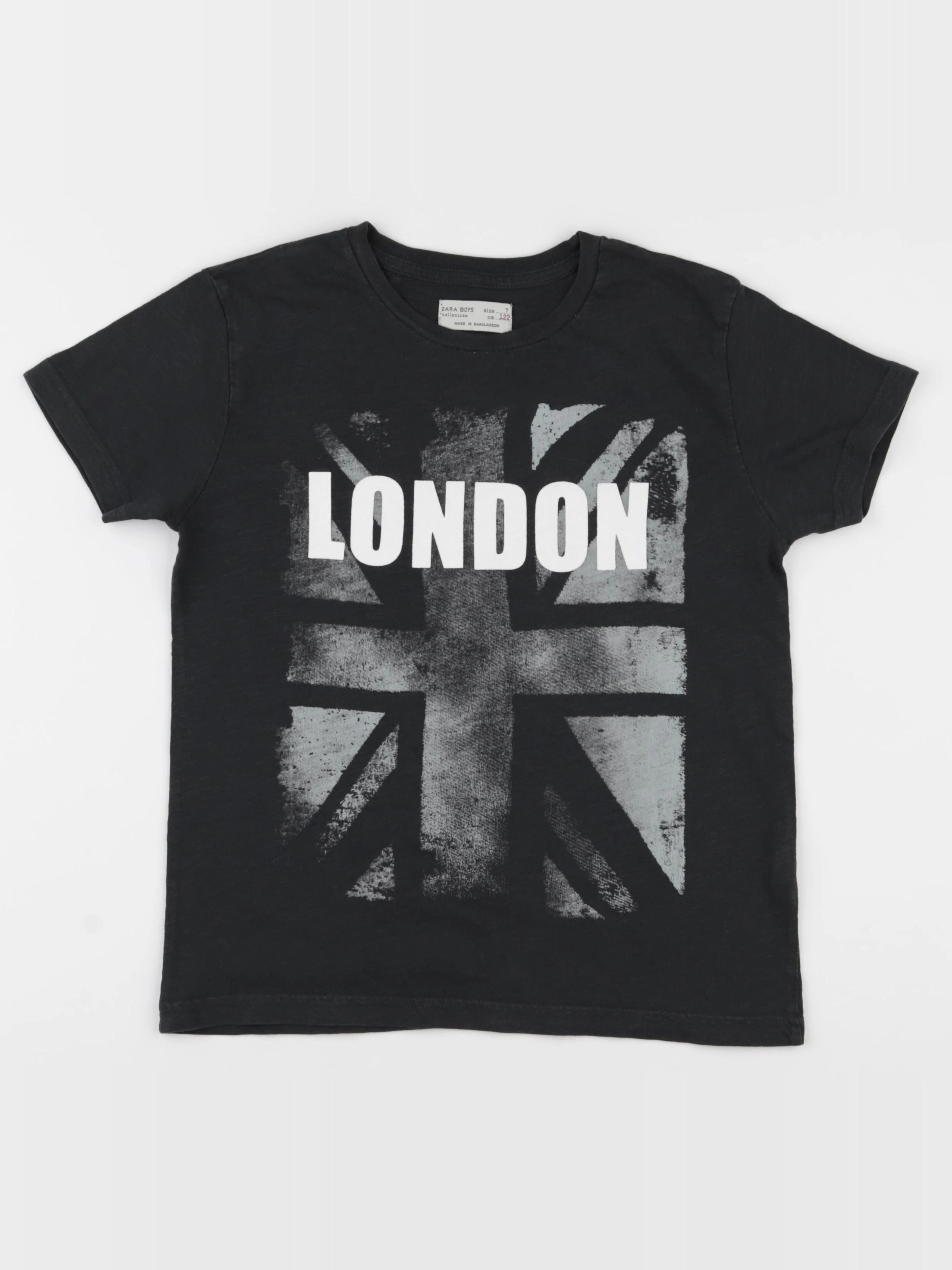 Zara - tee-shirt gris - 7 ans
