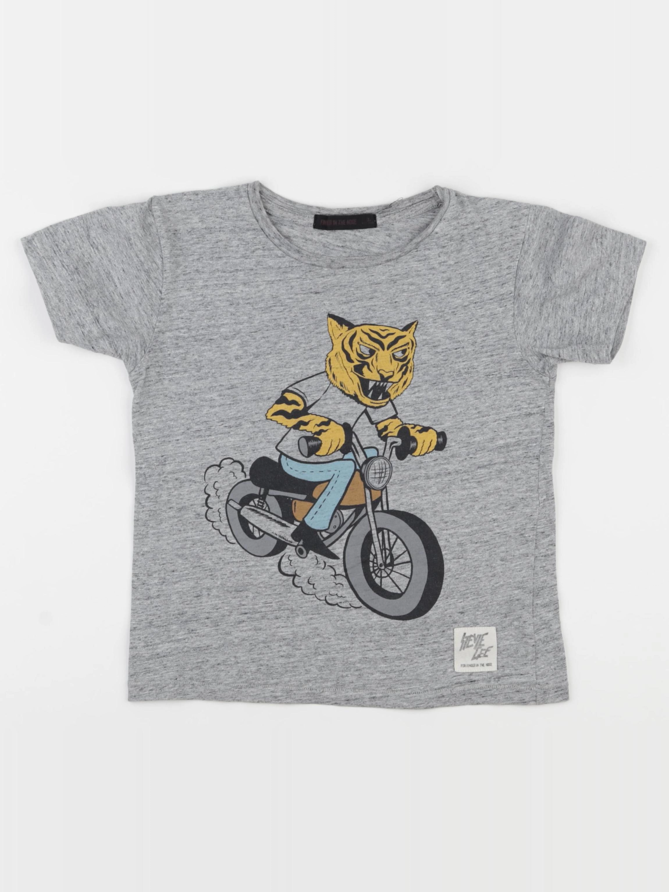 Finger in the nose - tee-shirt gris - 6/7 ans