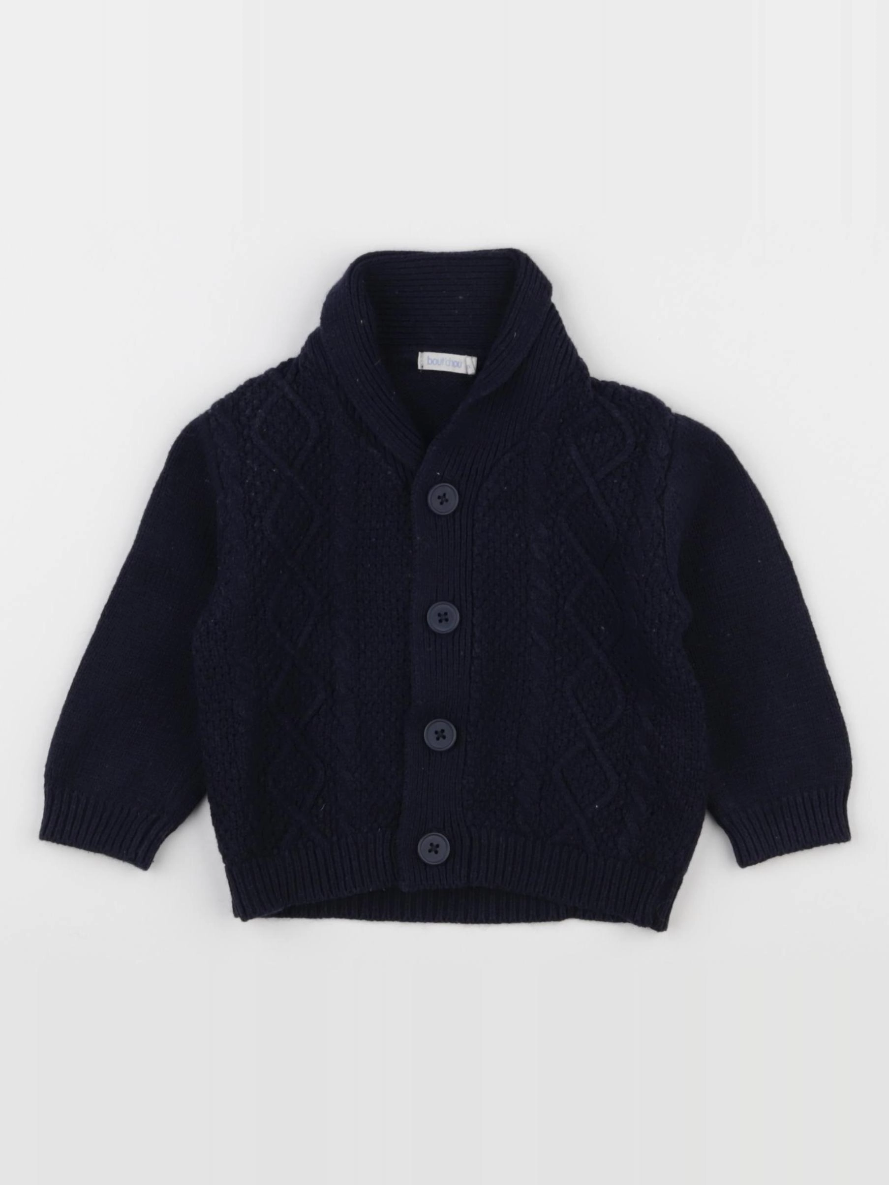 Boutchou - gilet bleu - 9 mois