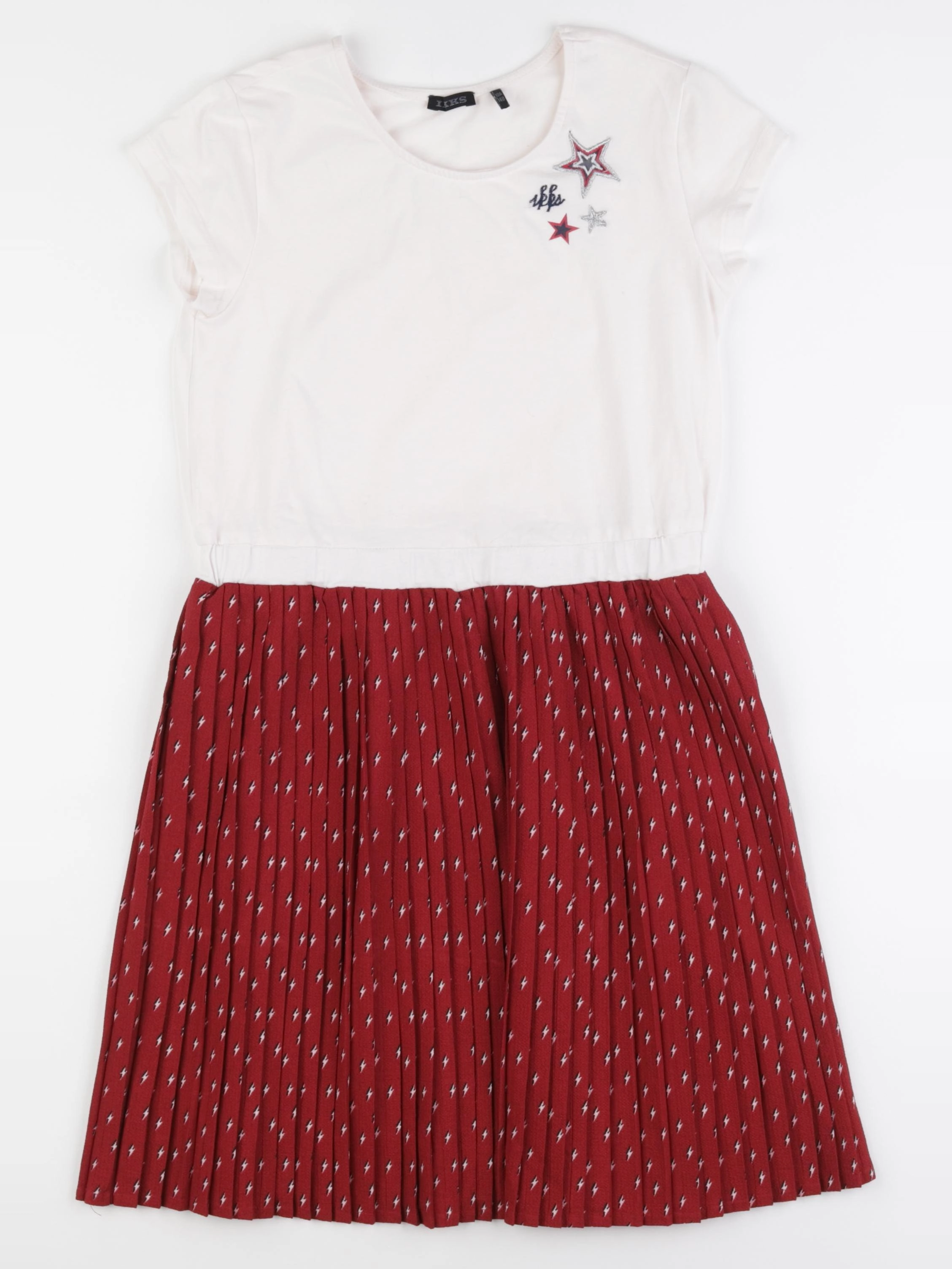 IKKS - robe blanc, rouge - 10 ans