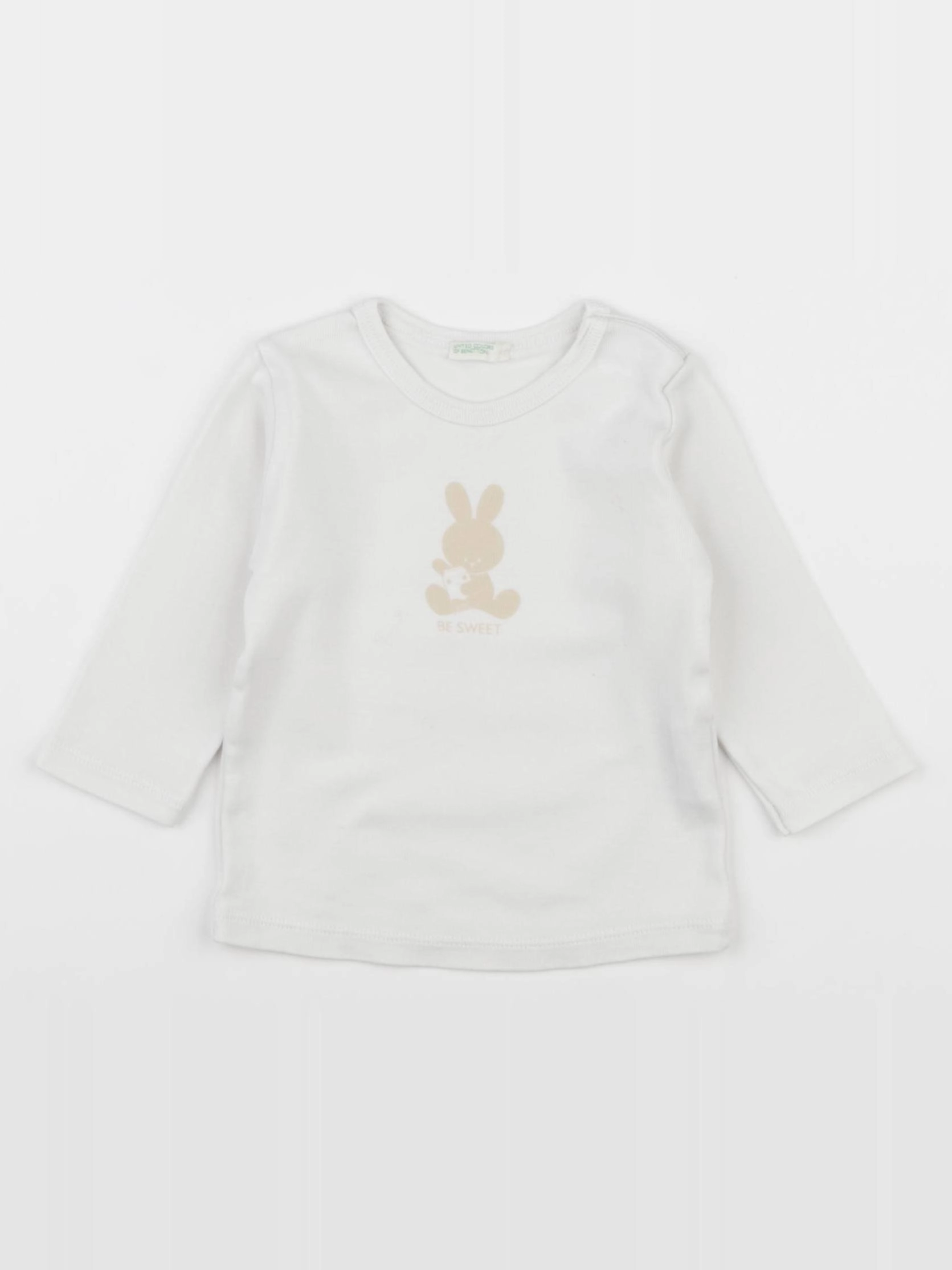 Benetton - maillot de corps blanc - 6/9 mois
