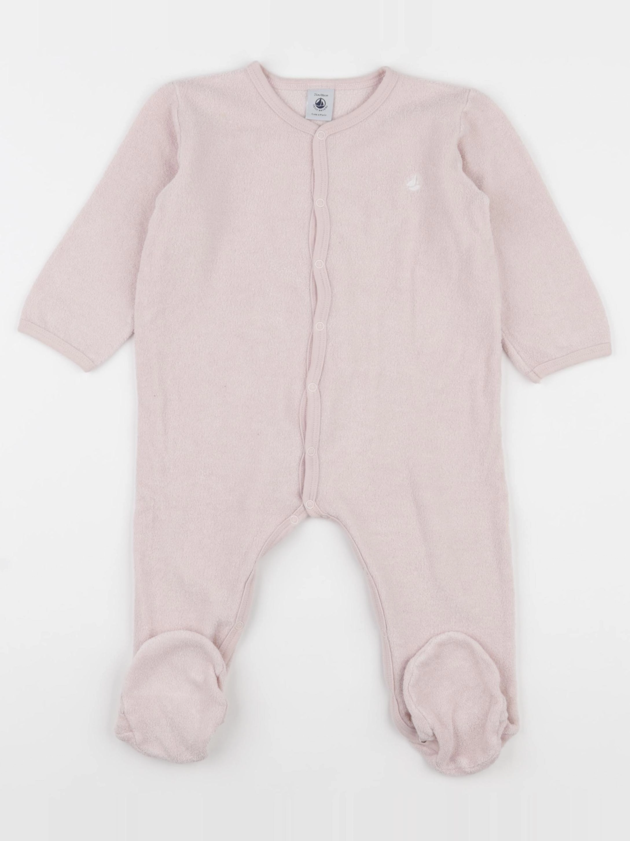 Petit Bateau - pyjama coton rose - 24 mois