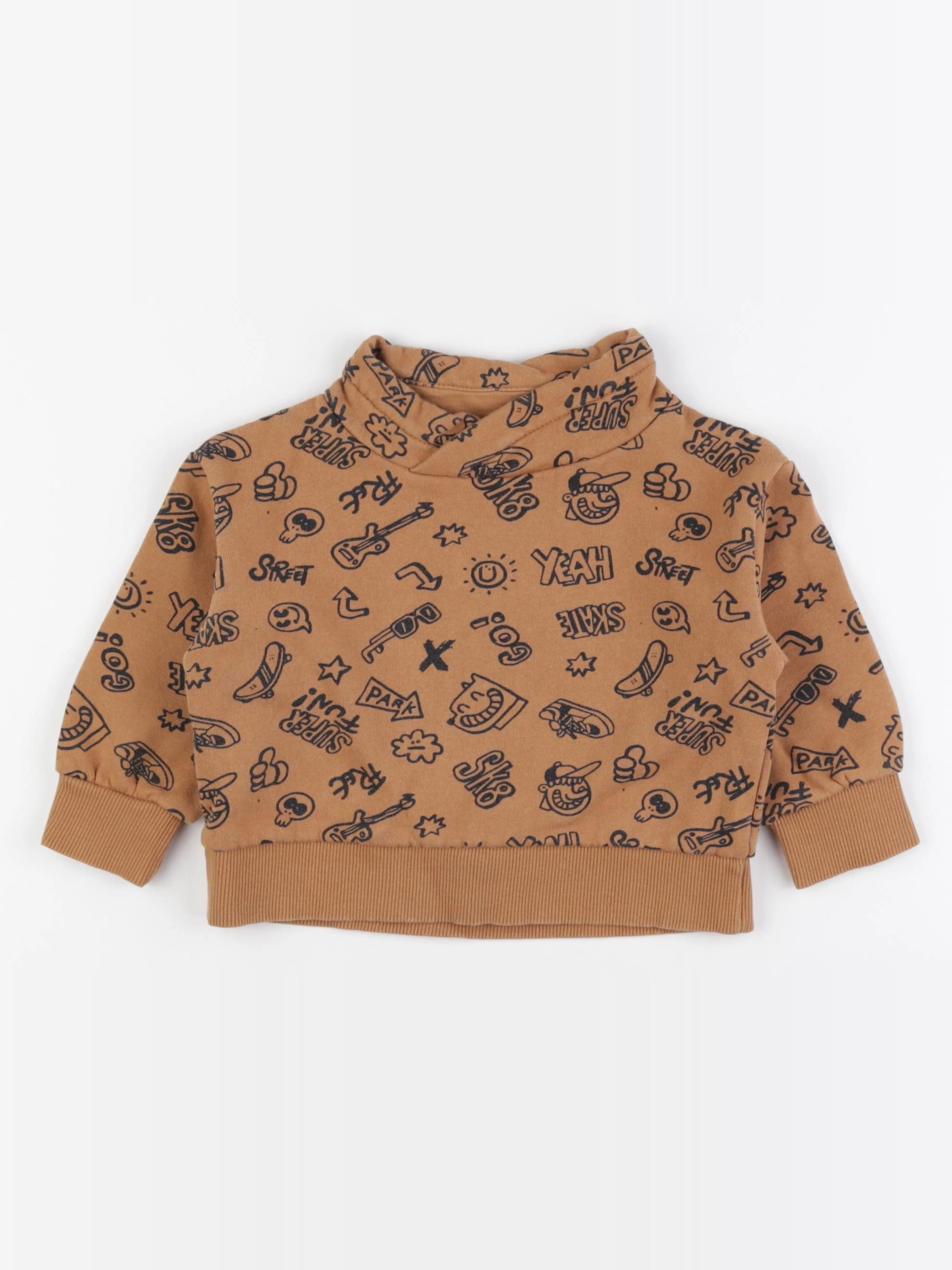 Vertbaudet - sweat marron - 2 ans