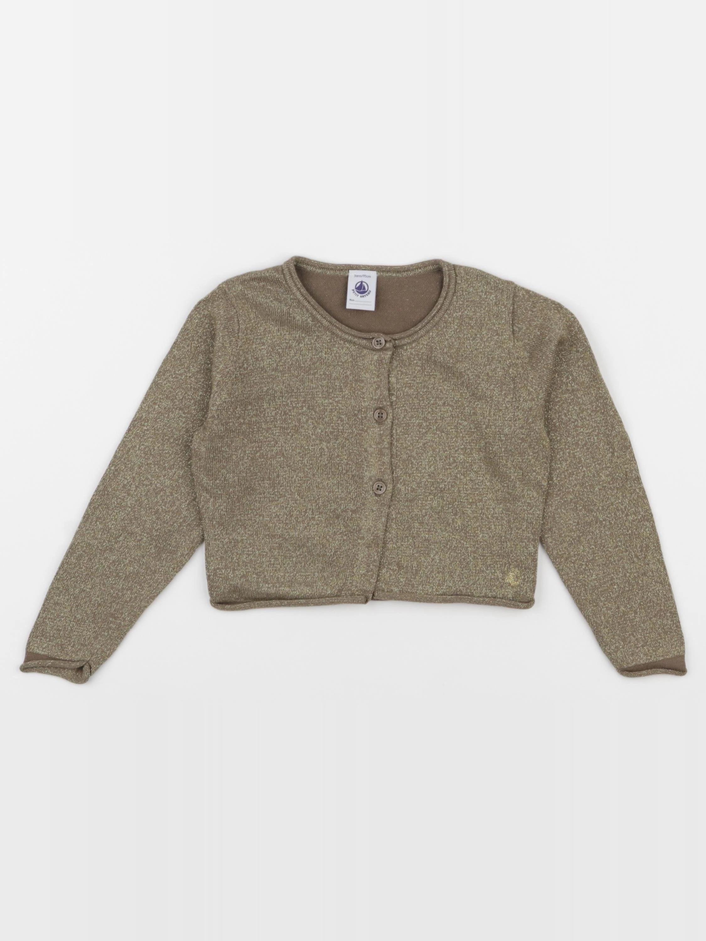 Petit Bateau - gilet vert - 3 ans