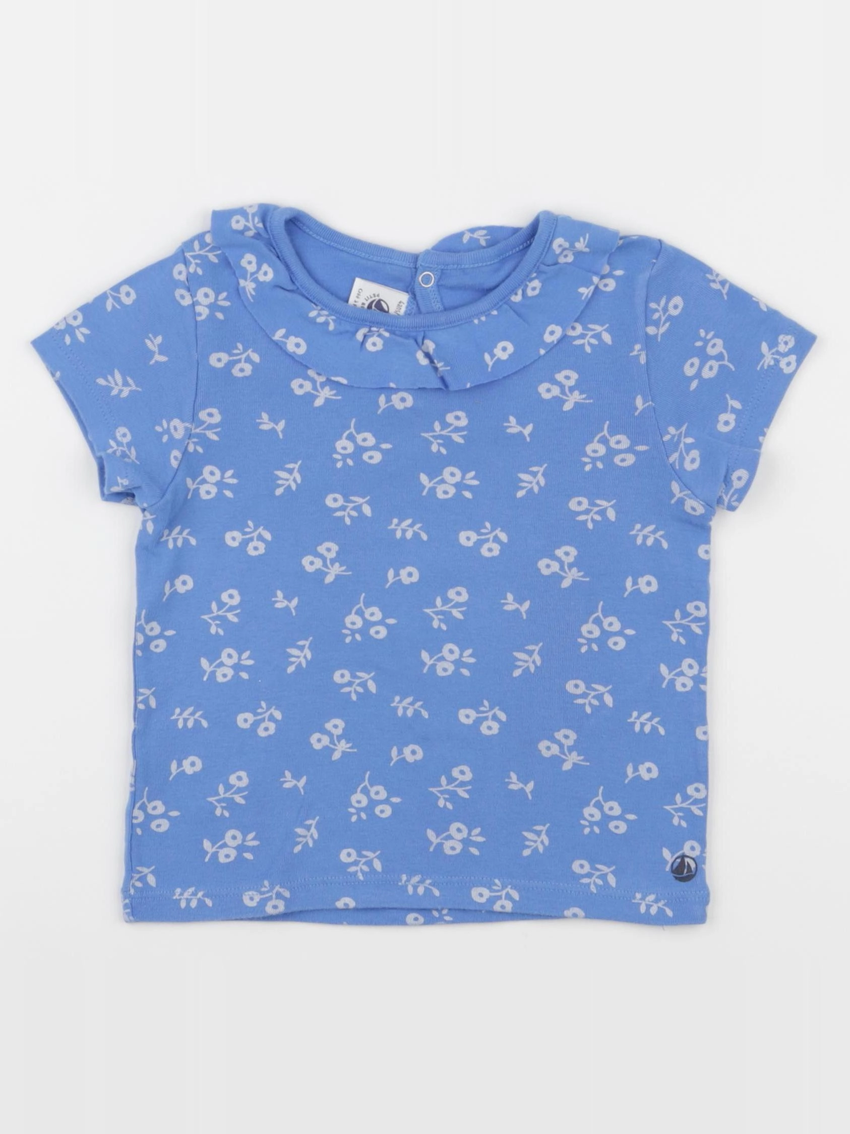 Petit Bateau - tee-shirt bleu - 4 ans