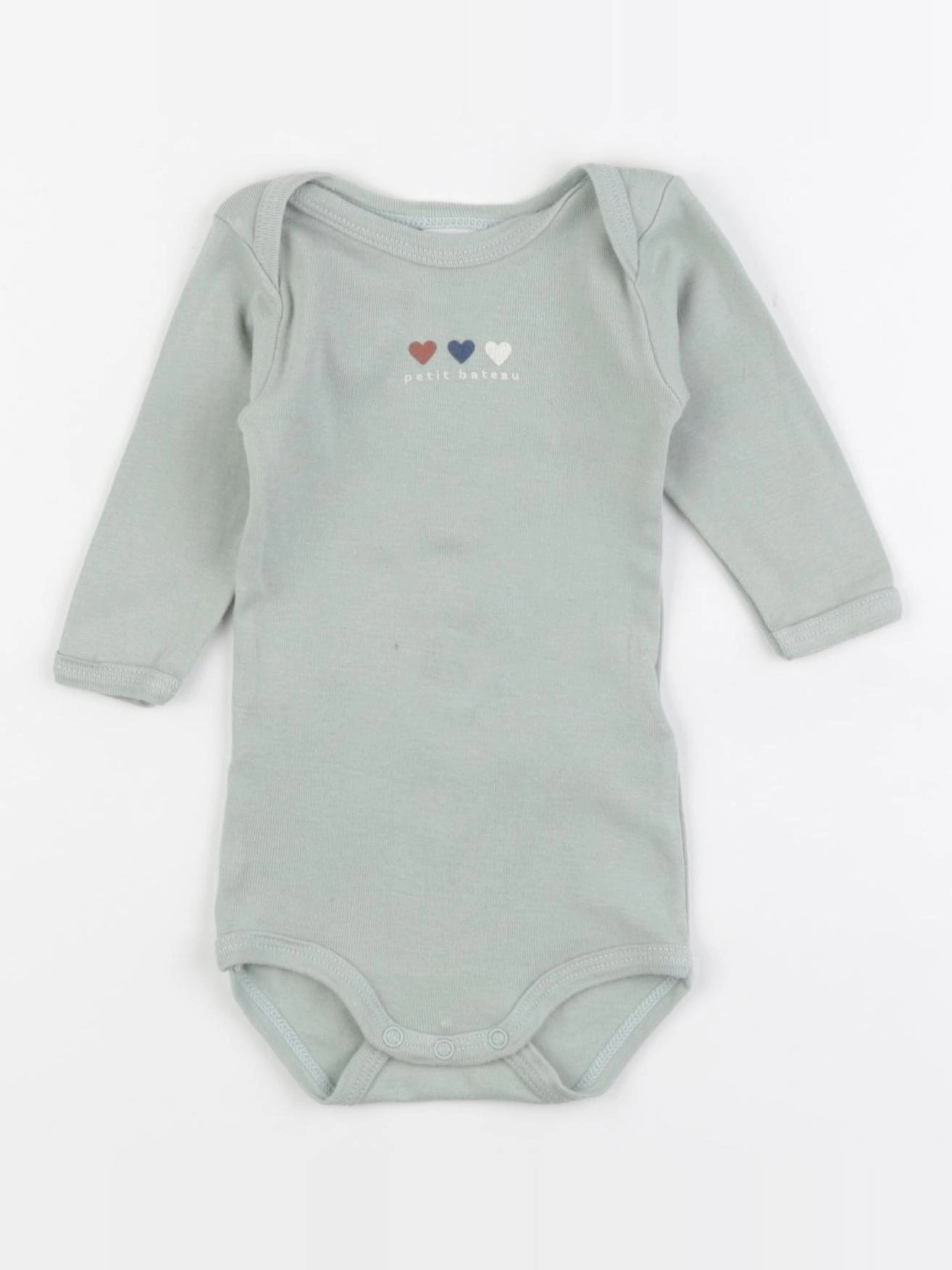 Petit Bateau - body vert - 3 mois