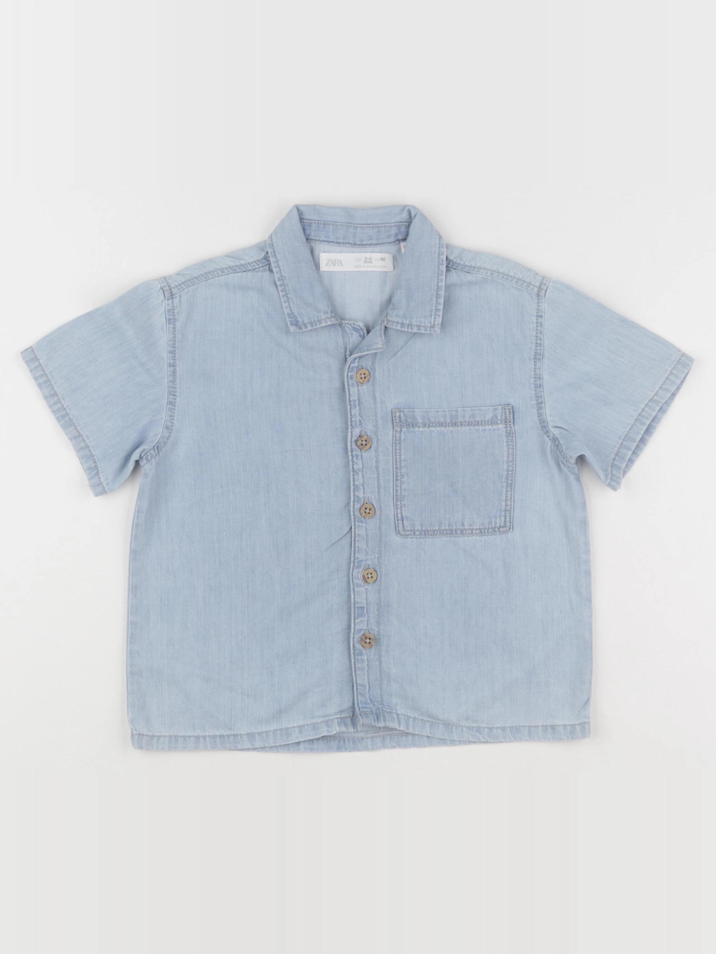 Zara - chemise bleu - 2/3 ans