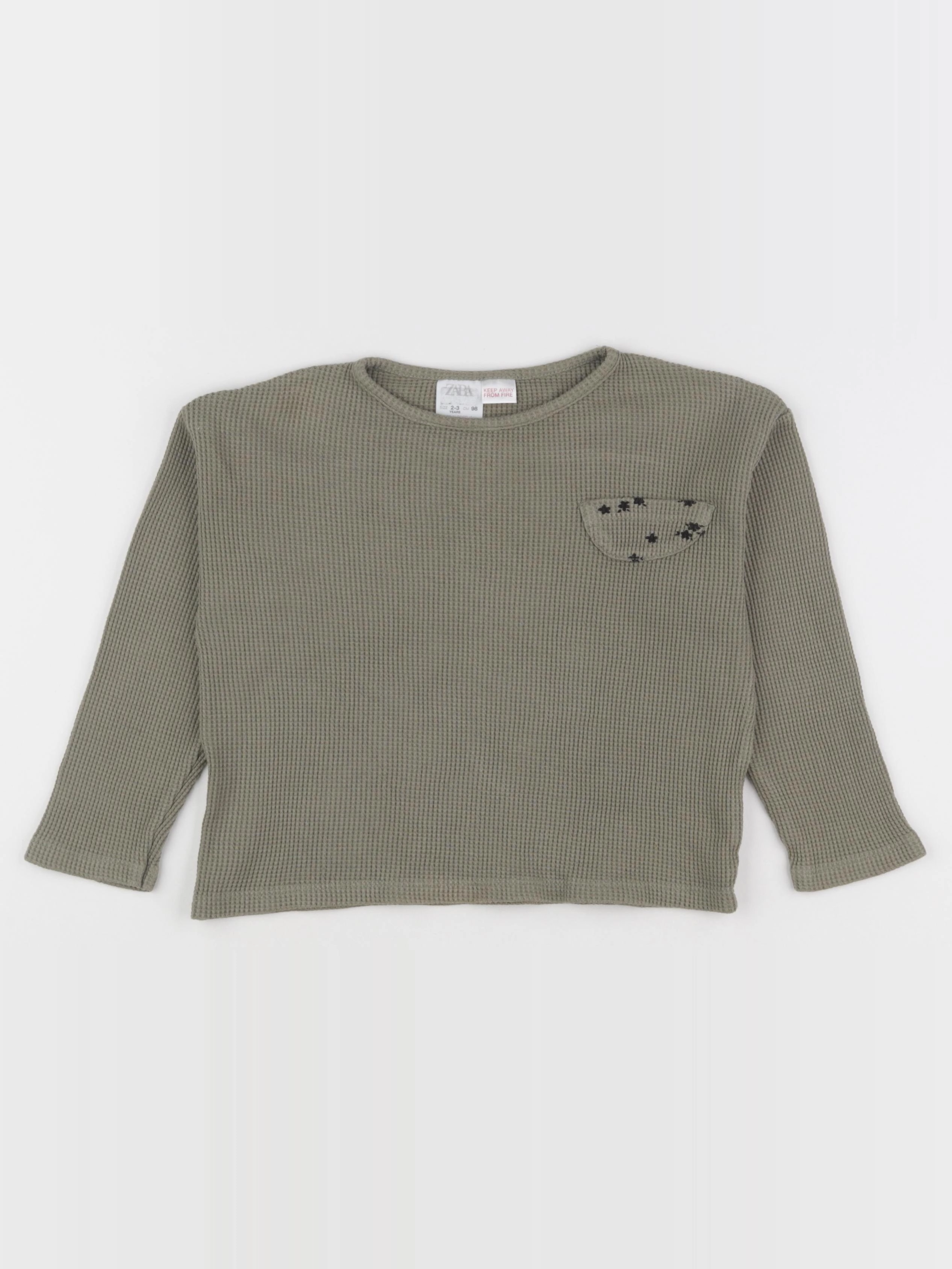 Zara - tee-shirt vert - 2/3 ans
