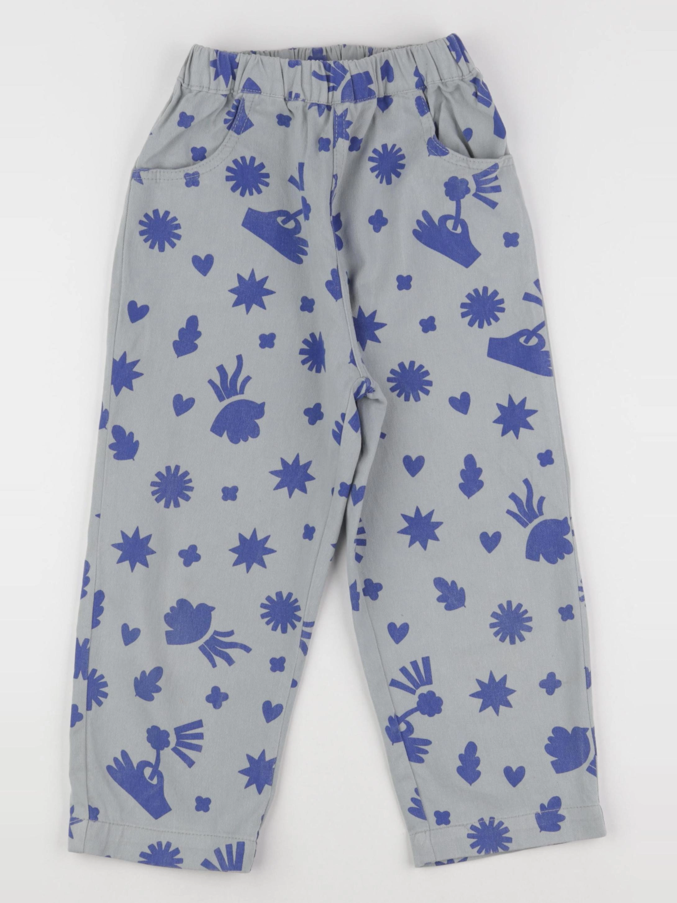 Gamin gamine - pantalon bleu - 7/8 ans